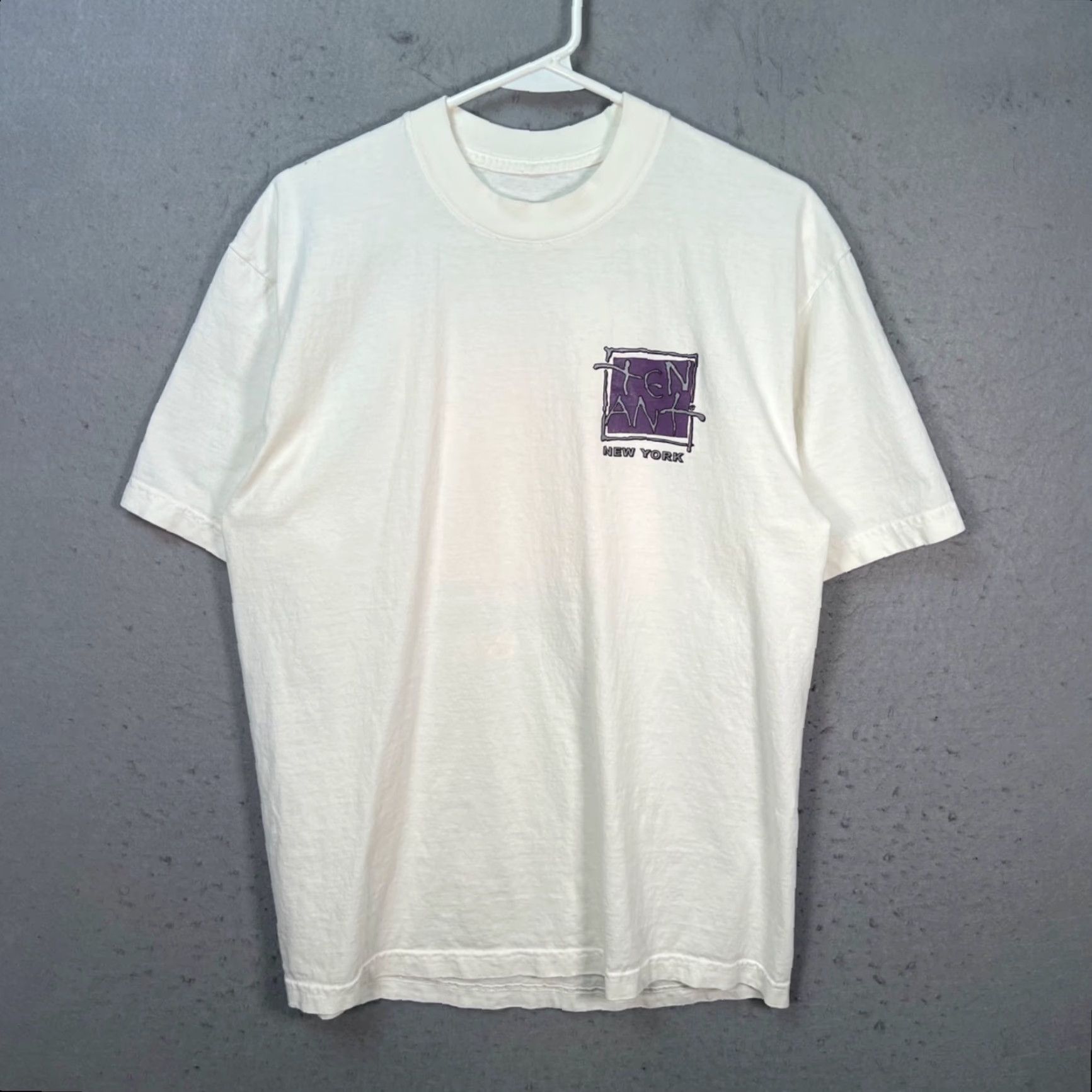 Vintage Tenant Mens White Graphic Tee T Shirt Cotton Size M Size US M / EU 48-50 / 2 - 2 Thumbnail