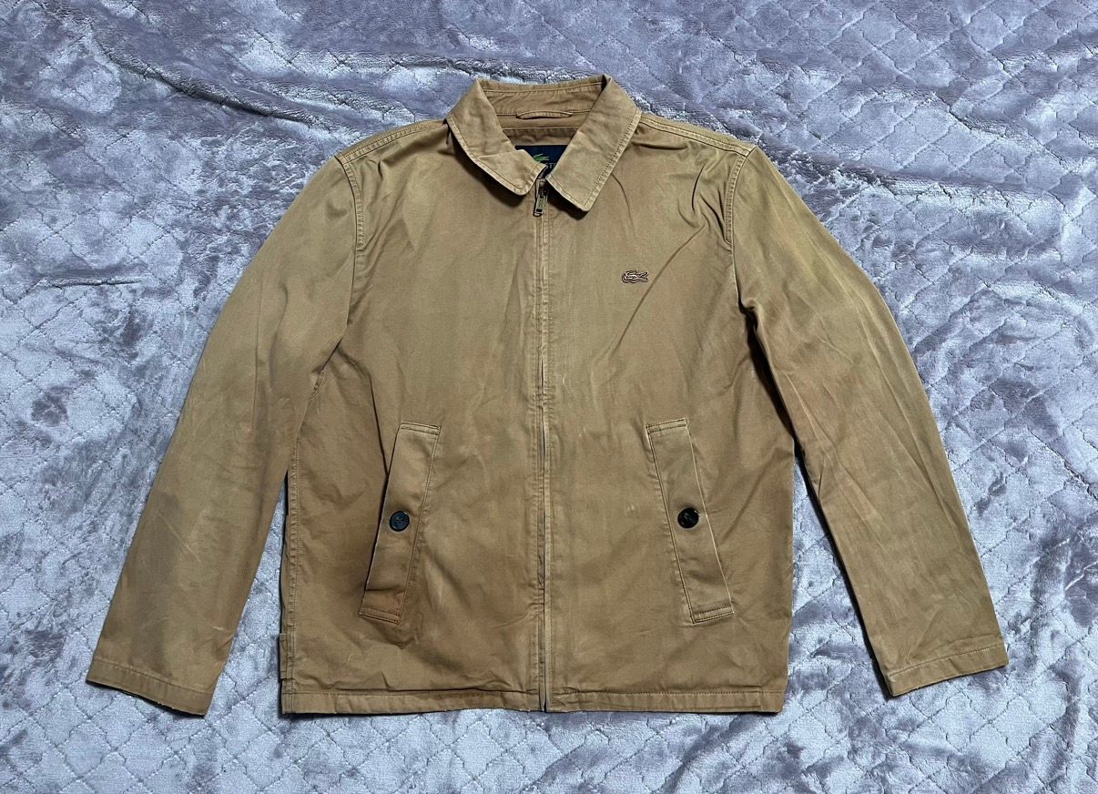Pre-owned Lacoste X Vintage Lacoste Active Jacket In Beige