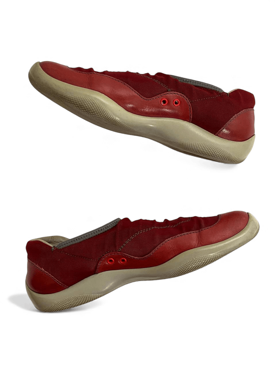 Prada Prada America Cup Red Low Top Sneakers Vintage Y2K Shoes Size US 7.5 / IT 37.5 - 2 Thumbnail