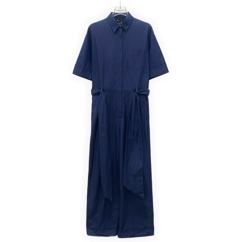 Loro Piana Loro Piana Deep blue cotton short-sleeved workwear jumpsui Size XS / US 0-2 / IT 36-38 - 1 Thumbnail