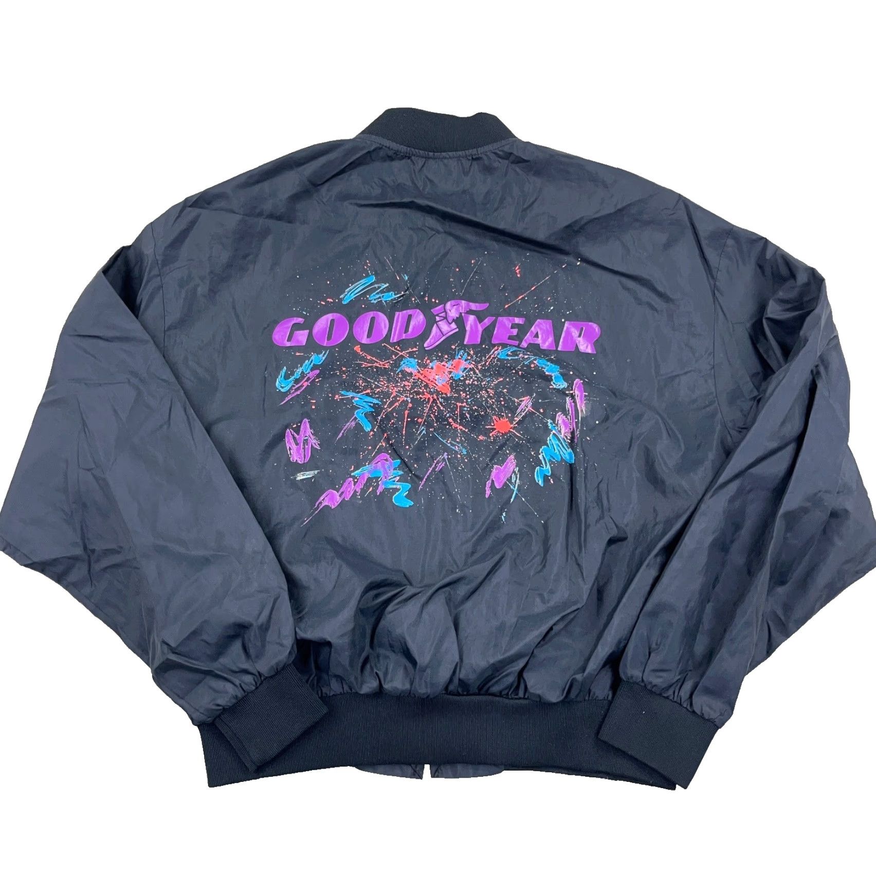 Vintage VINTAGE Goodyear Jackets? | Goodyear Jacket Black Nylon Bomber XL Men Unlined 80s 90s Wind Casual Hip Hop Retro USAA Size US XL / EU 56 / 4 - 2 Thumbnail