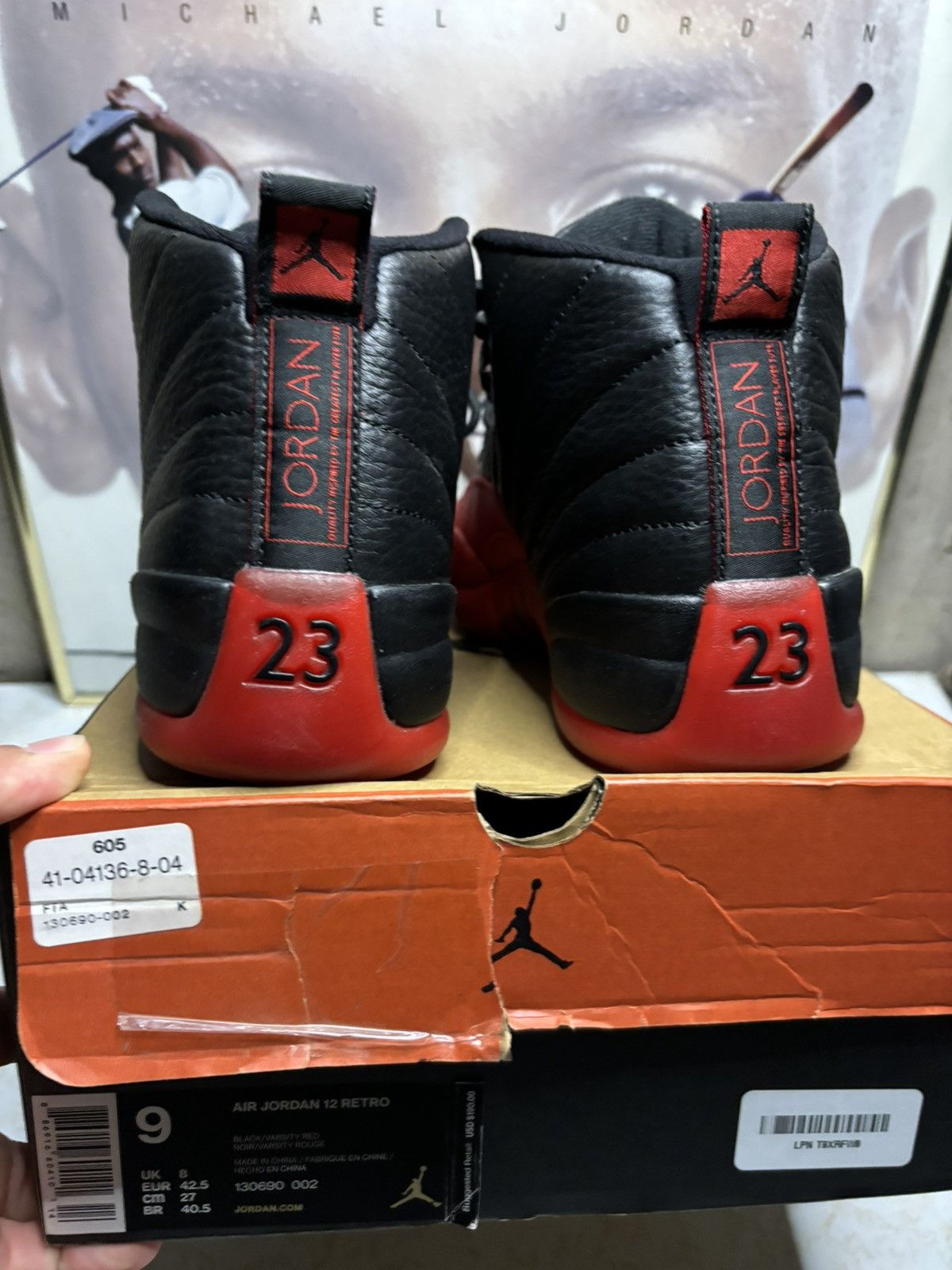 Jordan Brand Air Jordan 12 Retro 2016 Flu Game 2016 Size US 9 / EU 42 - 7 Thumbnail