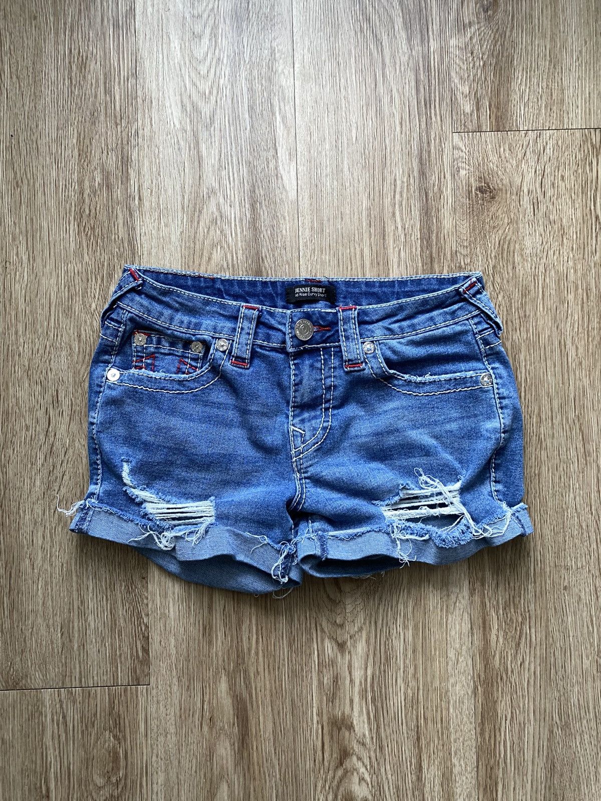 True Religion True Religion Mini Jean Shorts Size 26" / US 2 / IT 38 - 1 Thumbnail