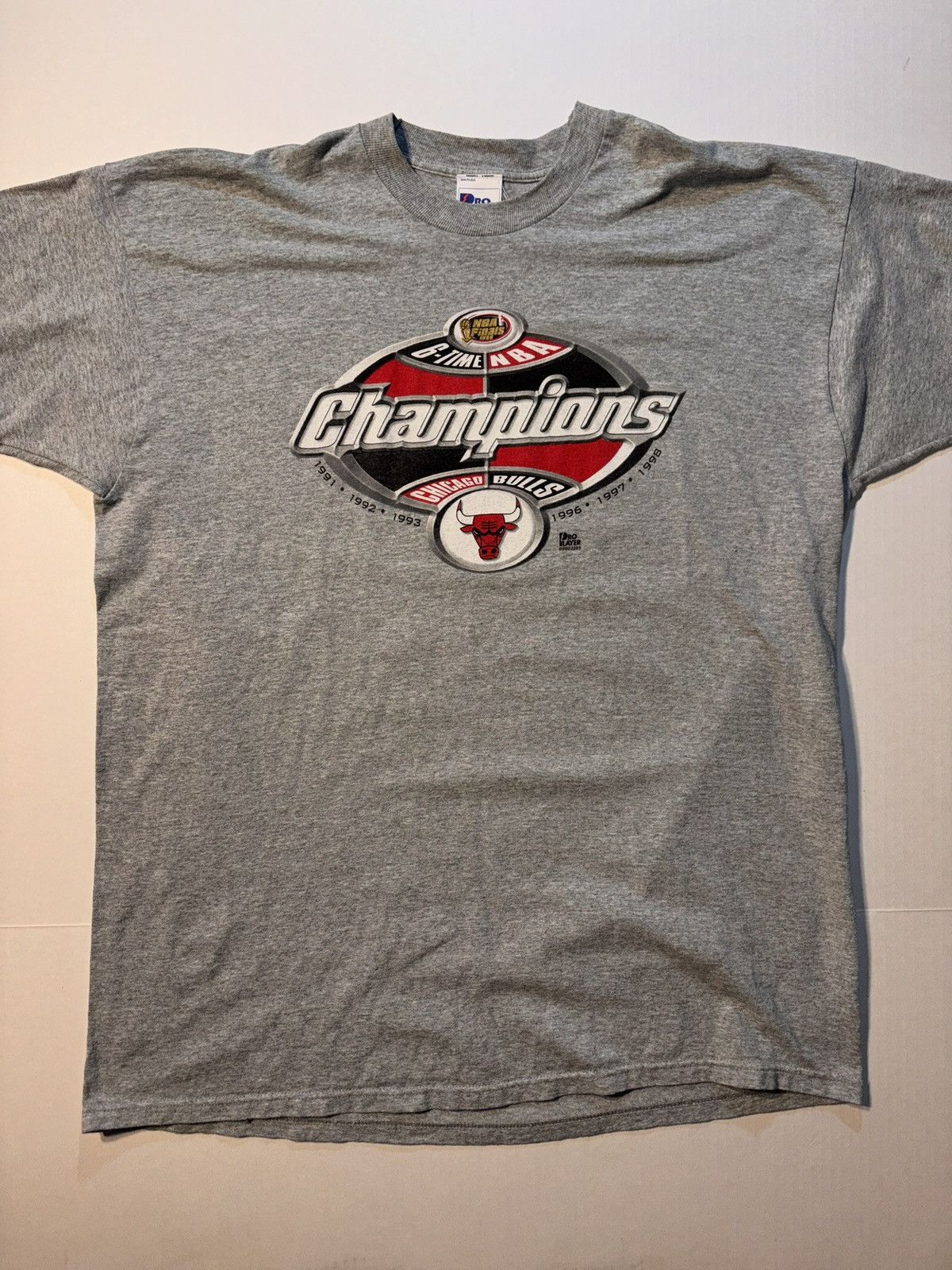 Pro Player Vtg Chicago Bulls 6 Time Champions NBA Finals 90s Pro Player Size US XXL / EU 58 / 5 - 1 Thumbnail