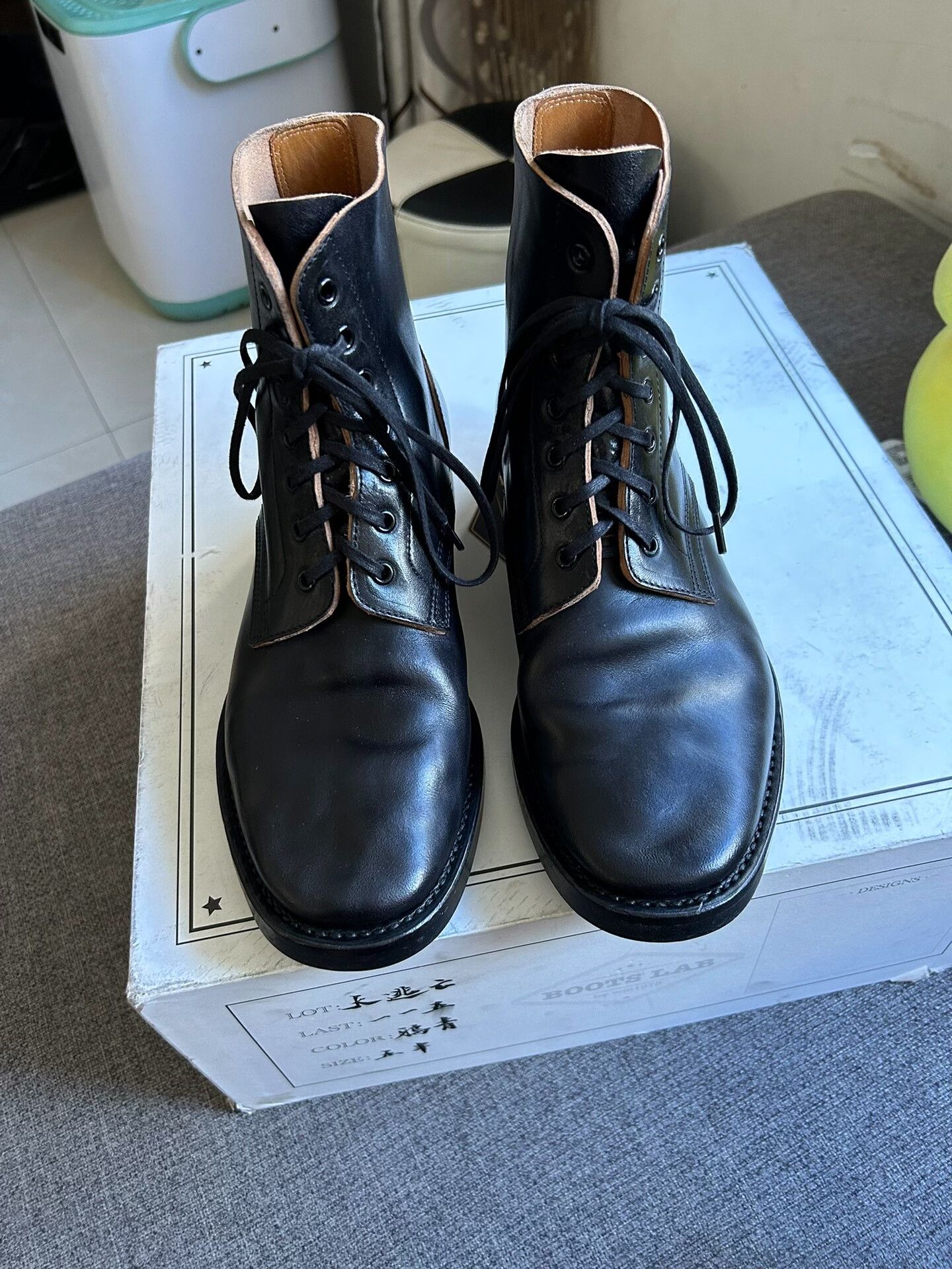 Maryam Nassir Zadeh black leather lace-up boots for men Size US 5.5 / EU 38 - 1 Thumbnail