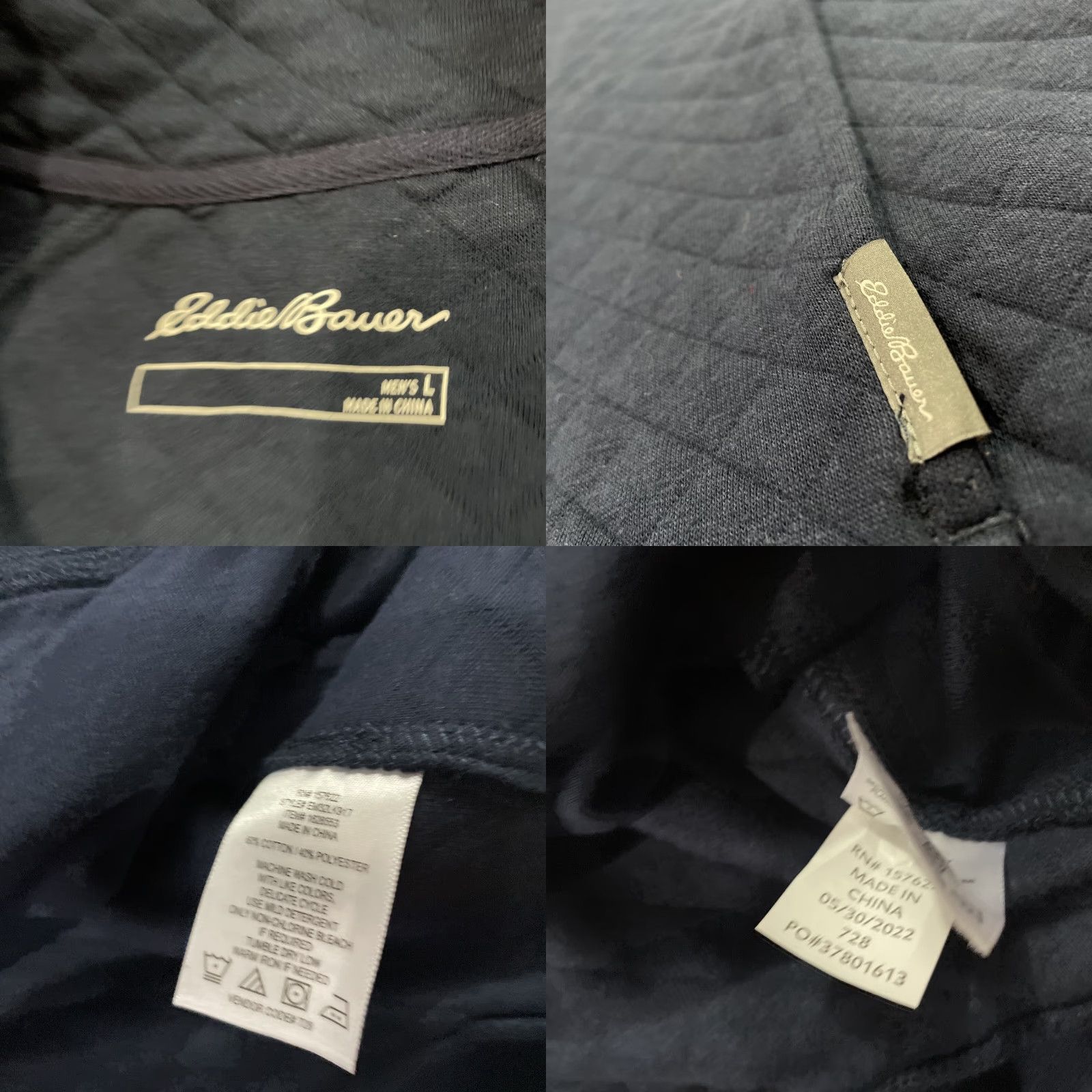 Eddie Bauer VINTAGE Eddie Bauer Mens L Jacket Snap MockNeck Navy Blue Western WorkWear Outdoors L Size US L / EU 52-54 / 3 - 9 Thumbnail
