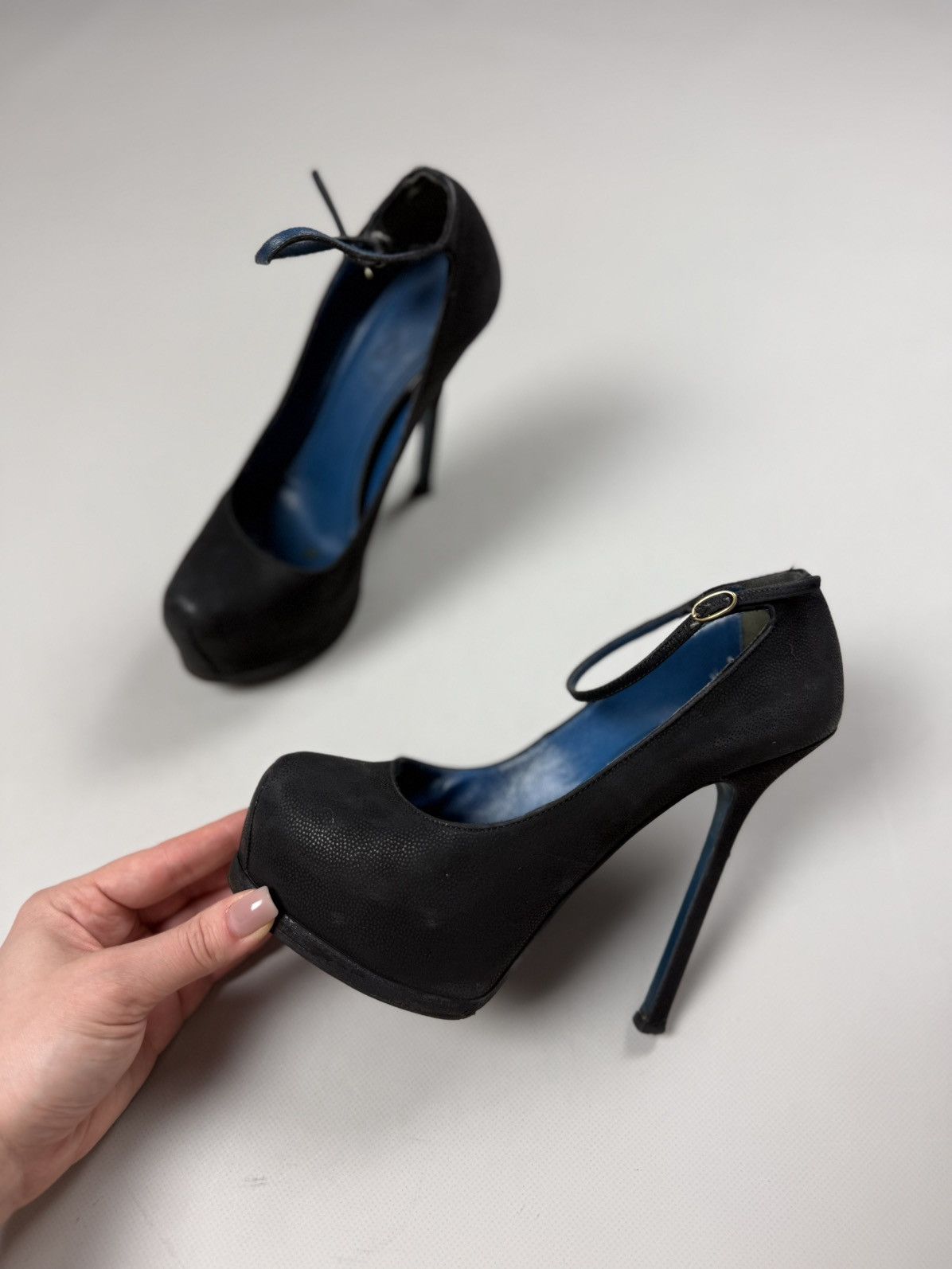 Vintage × Yves Saint Laurent YSL Yves Saint Laurent Vintage Ladies Leather Platform Heels Size US 6.5 / IT 36.5 - 14 Thumbnail