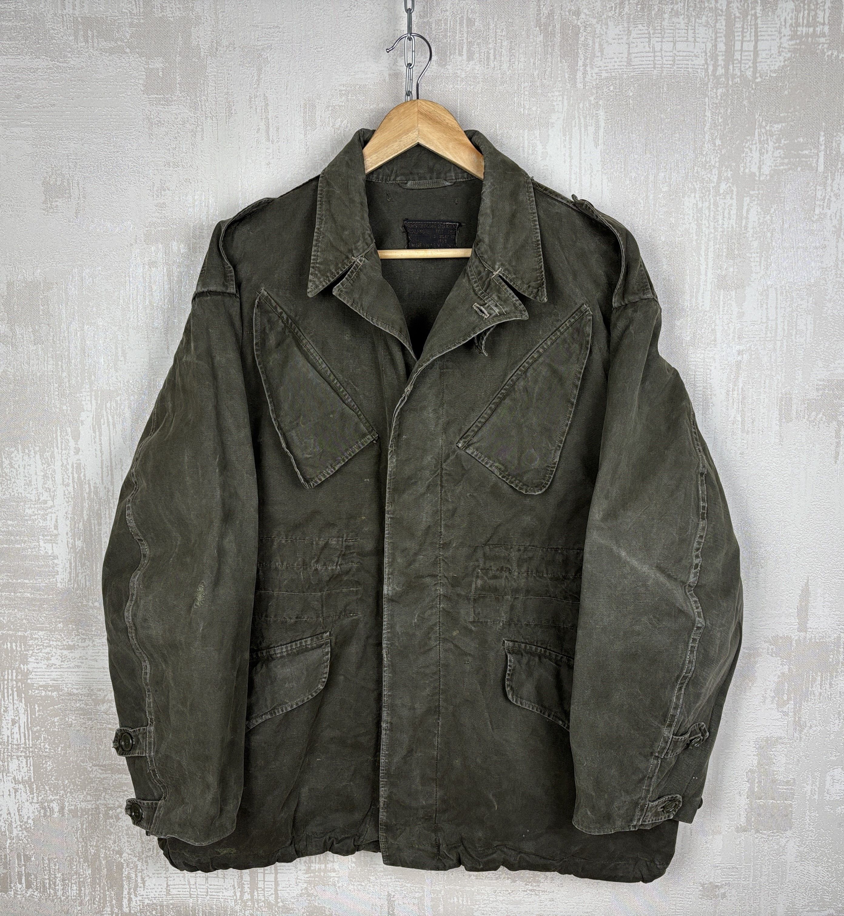 Vintage VTG Belgian Army Field Jacket 1959 A.M. Seynaeve Military Size US M / EU 48-50 / 2 - 11 Thumbnail