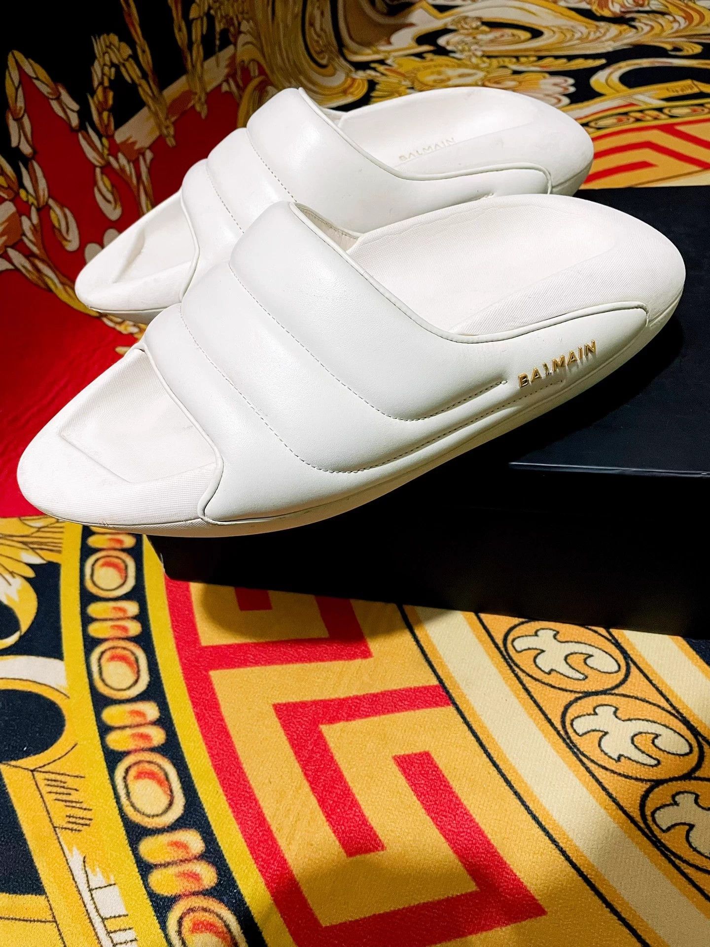 Balmain BALMAIN B-IT Minimalist Slip-On Slide 44 (Fits 42/43) Size US 11 / EU 44 - 2 Thumbnail