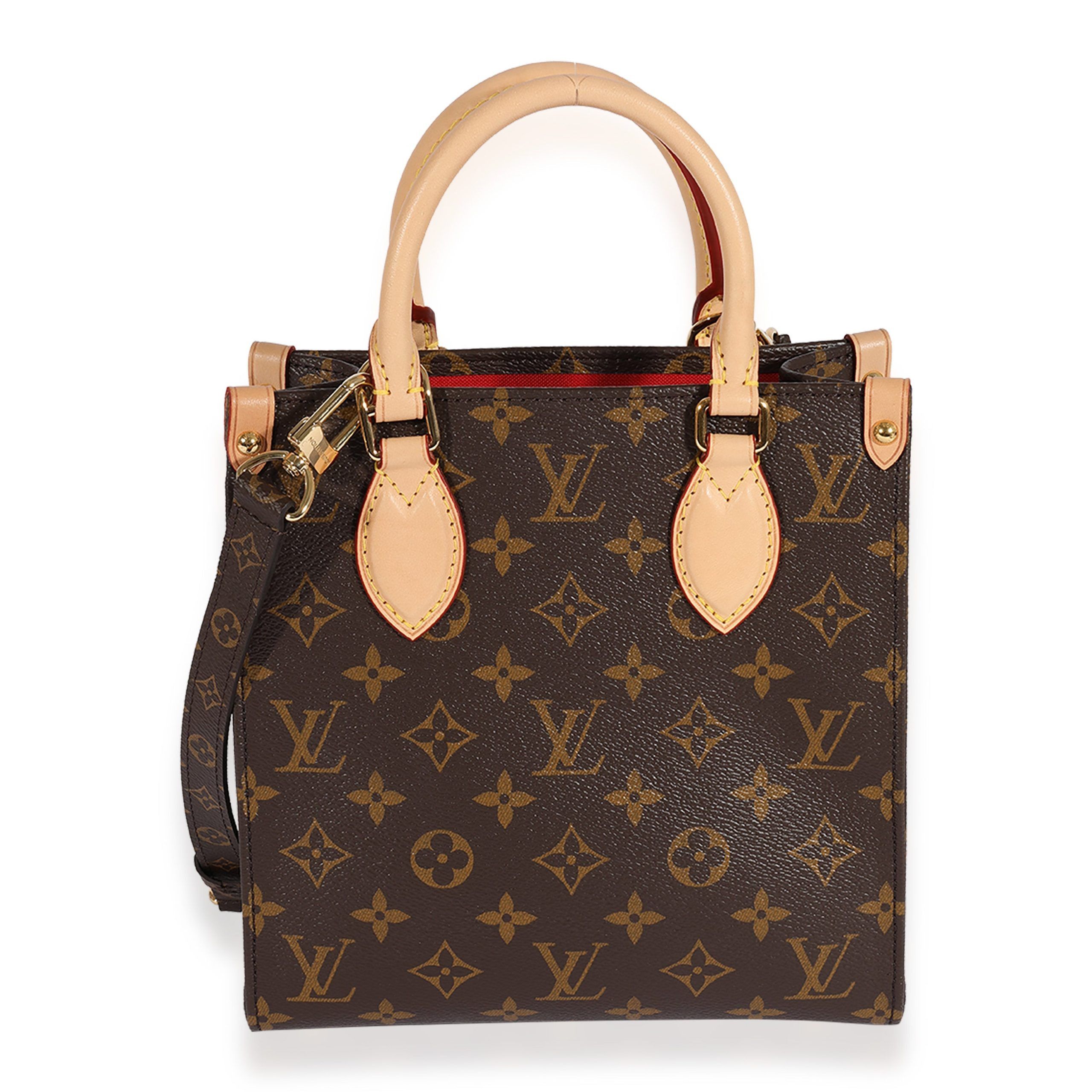 image of Louis Vuitton Monogram Canvas Sac Plat Bb in Brown, Women's