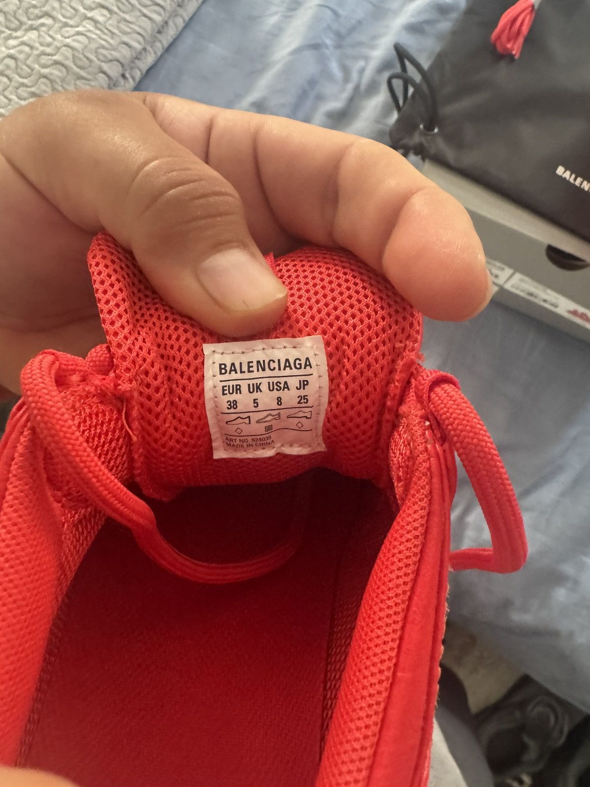 Balenciaga Balenciaga triple s logotype red/white Size US 10 / IT 40 - 6 Thumbnail