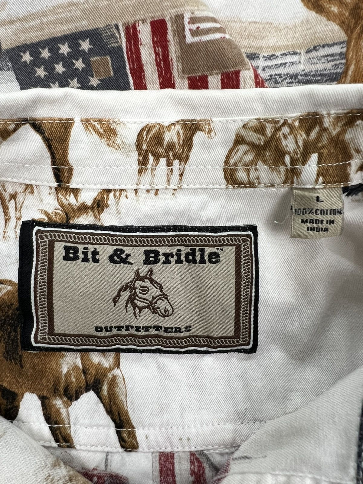 Vintage Bit & Bridle All Over Print Shirt Size US L / EU 52-54 / 3 - 7 Thumbnail
