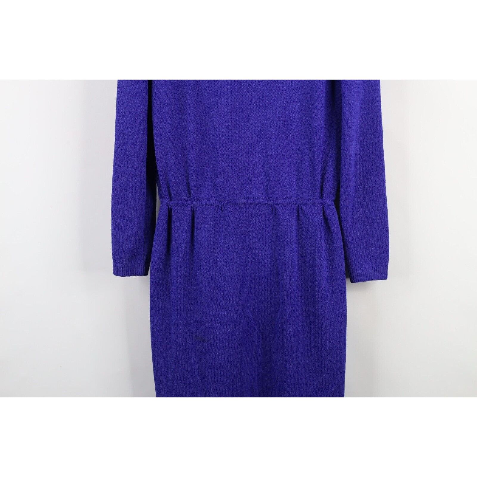 St. John × Vintage Vintage 70s 80s St John Marie Gray Wool Knit Sweater Dress Size M / US 6-8 / IT 42-44 - 13 Thumbnail