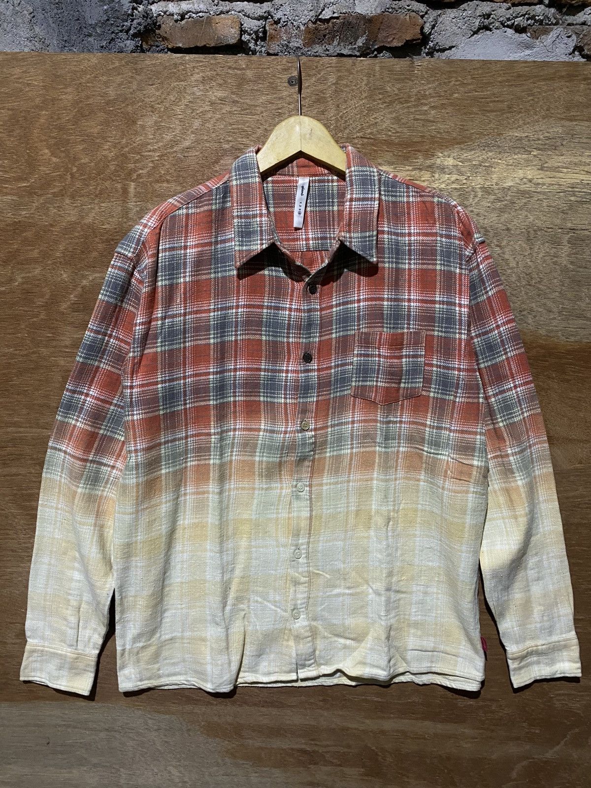 Glamb japanese gradient plaid flannelshirt
