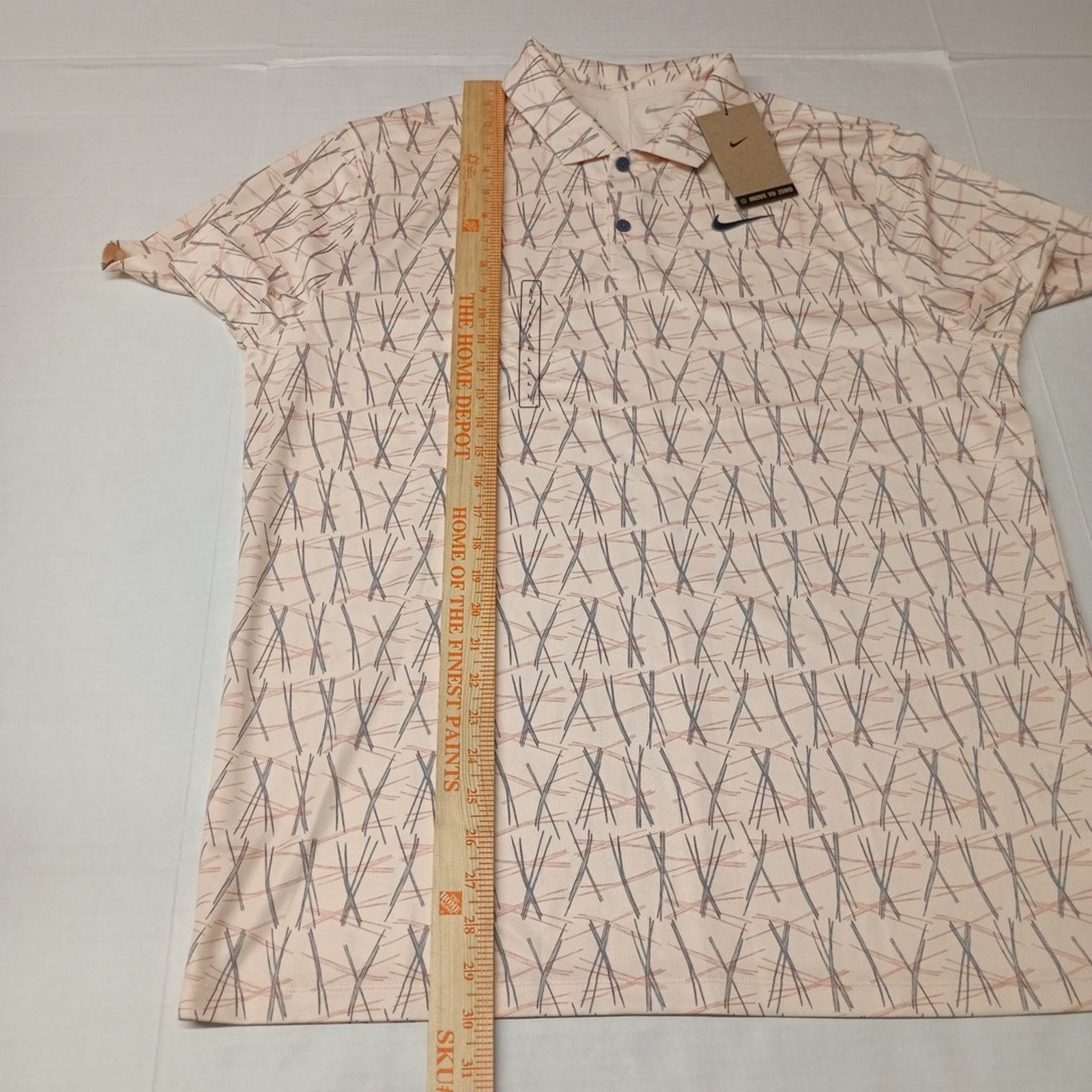 Nike Nike Golf Tour Dri-Fit Polo Shirt Mens L Beige/Pink Athletic Size US L / EU 52-54 / 3 - 5 Thumbnail