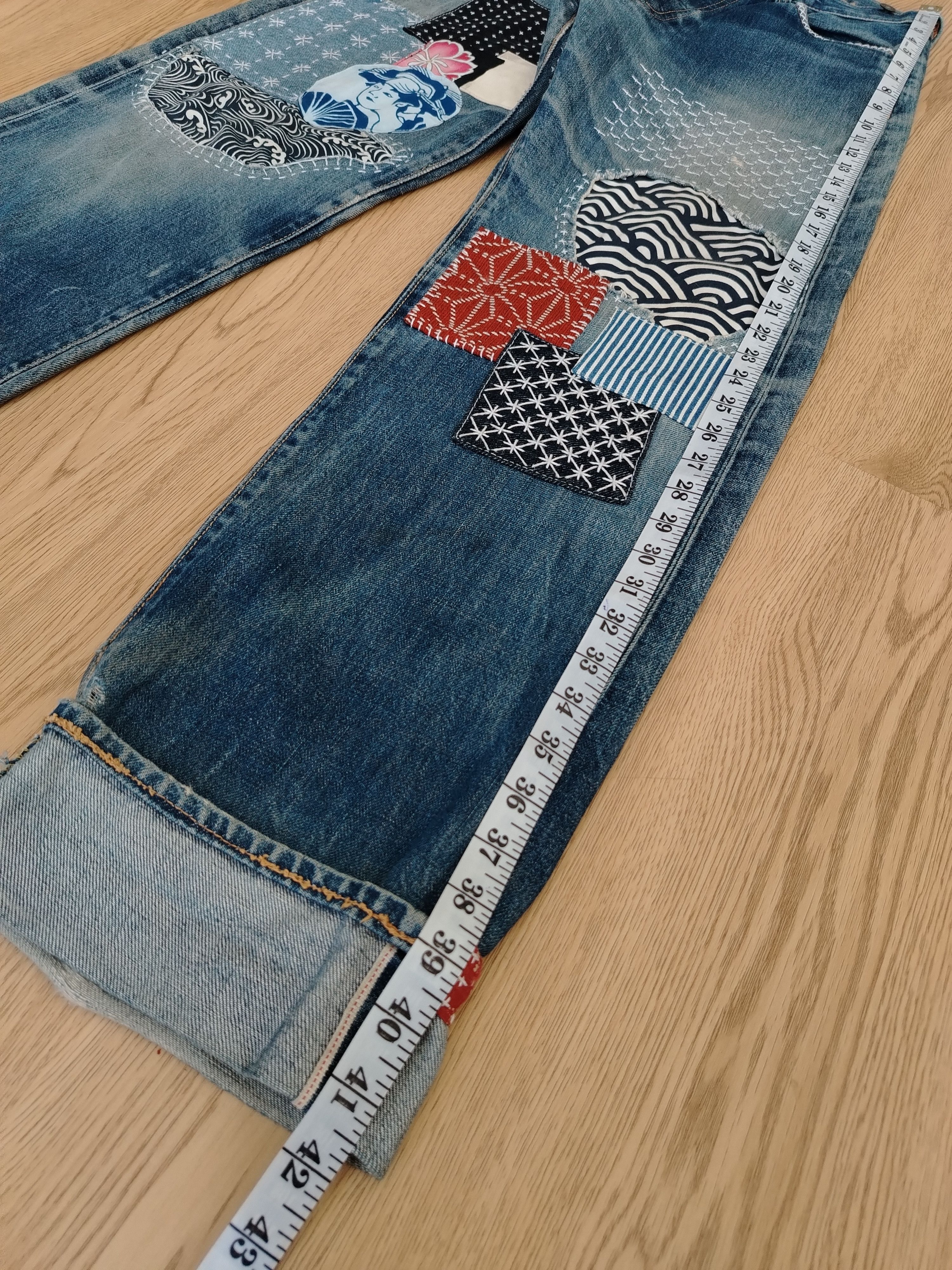 Evisu Evisu Jeans Vintage (Evis) Boro Remaked Size US 31 - 24 Thumbnail