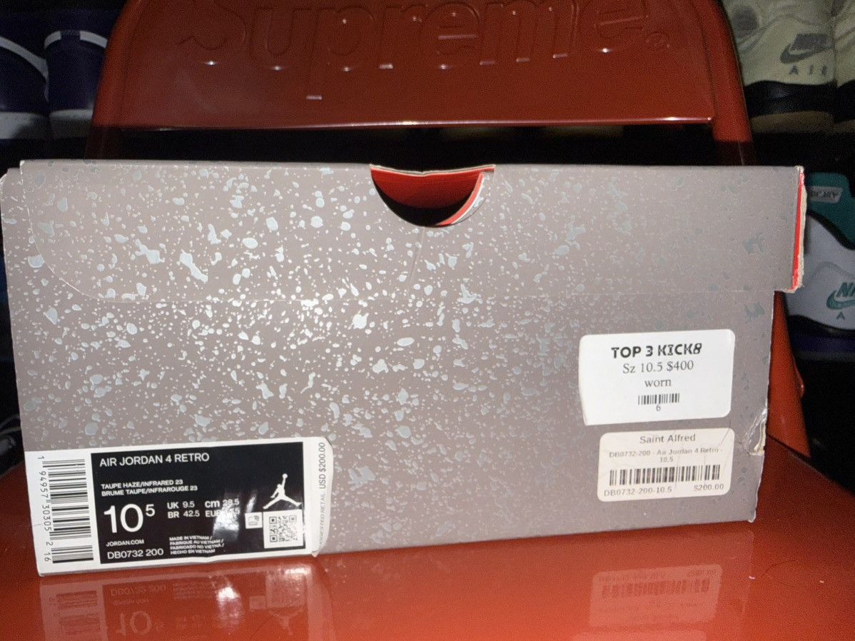 Jordan Brand Air Jordan 4 Retro ‘Taupe Haze’ Size US 10.5 / EU 43-44 - 8 Thumbnail