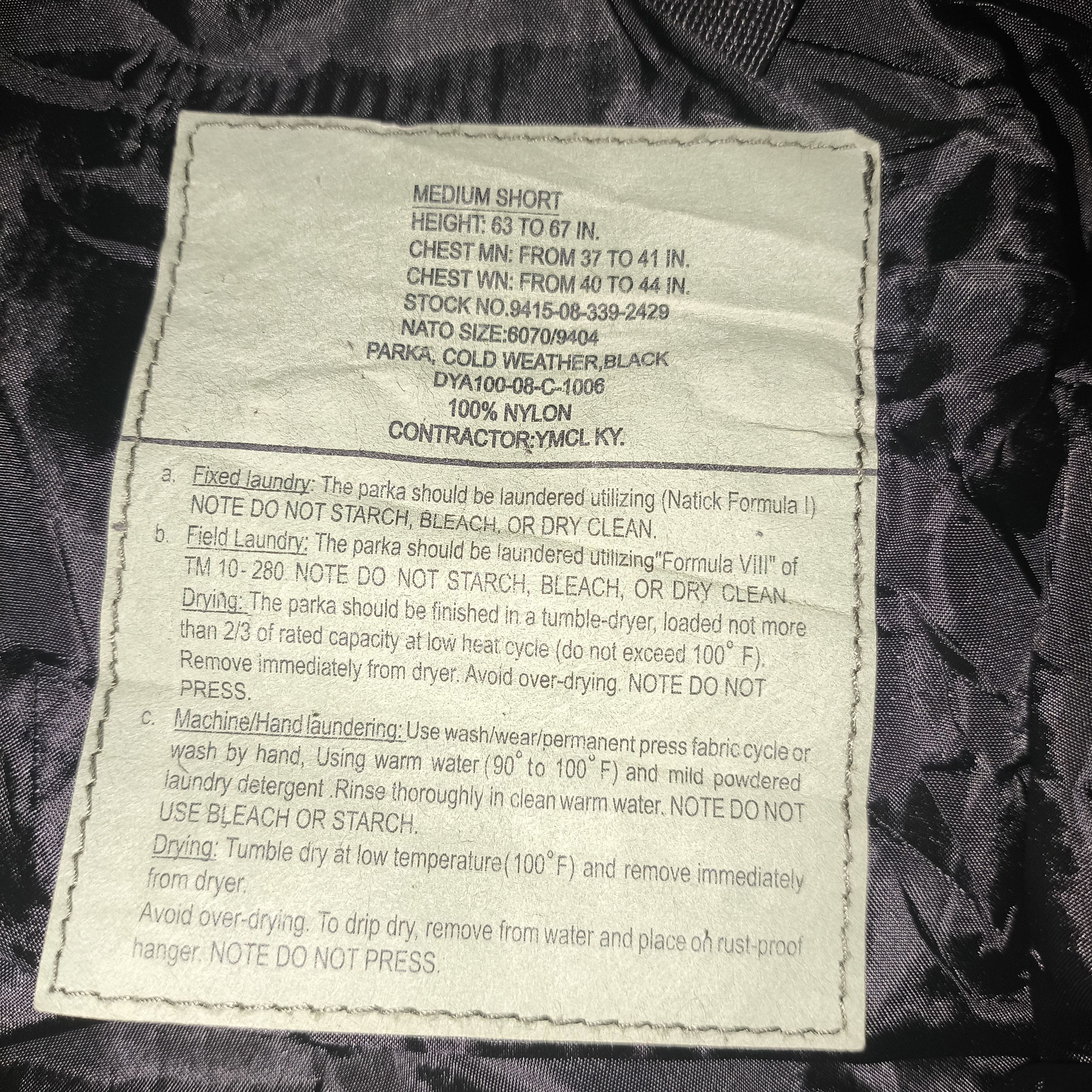 Alpha Industries YMCL-KY parka ecwcs side pocket jacket medium short Size US M / EU 48-50 / 2 - 7 Thumbnail