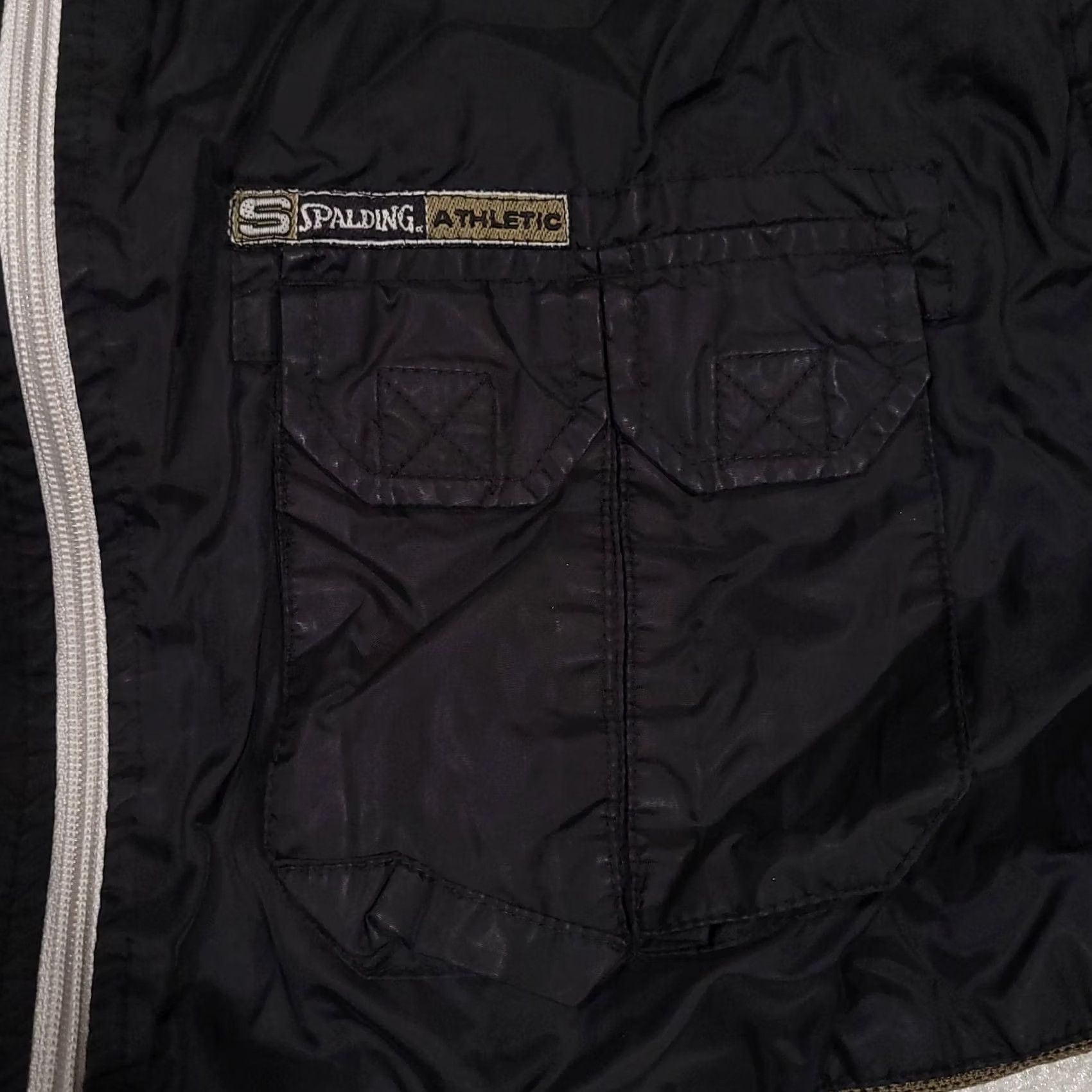 Spalding VINTAGE Spalding Jacket Mens Large Black Sleeveless Windbreaker Hooded 90s Size US L / EU 52-54 / 3 - 4 Thumbnail