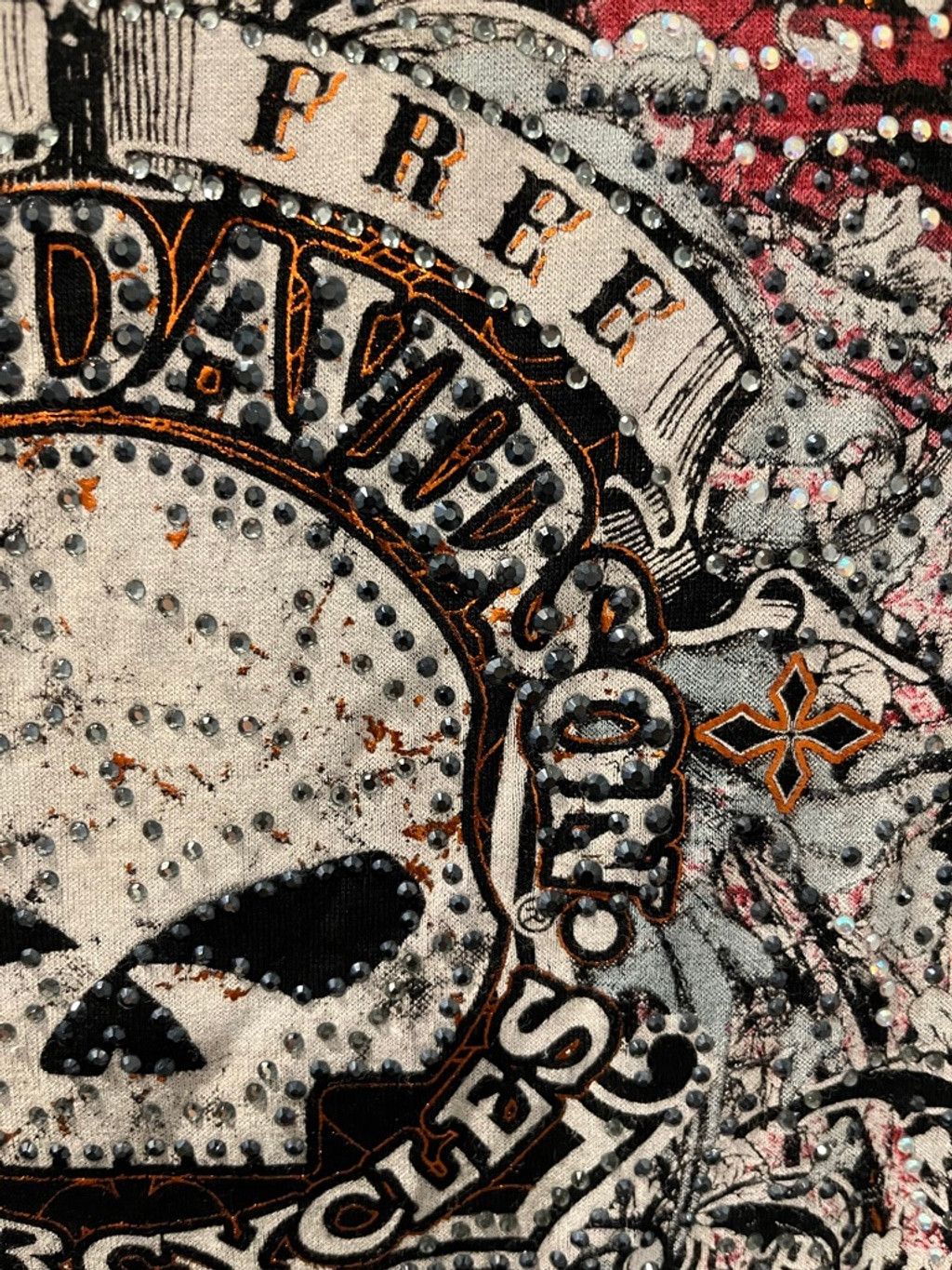 Harley Davidson Harley Davidson NWT Willie G Skull Rhinestone Shirt Sz Small Size S / US 4 / IT 40 - 9 Thumbnail