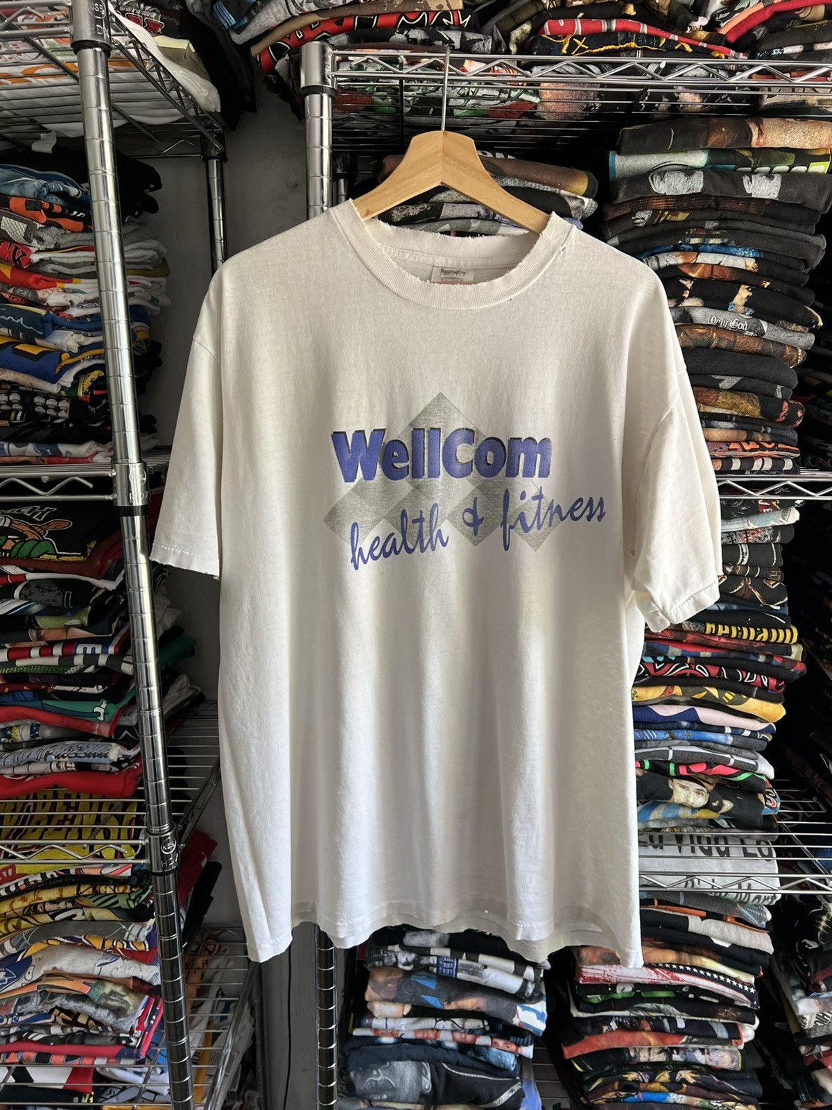 Arts & Science 90s WellCom Health Fitness GYM Random Tee Size US XL / EU 56 / 4 - 3 Thumbnail