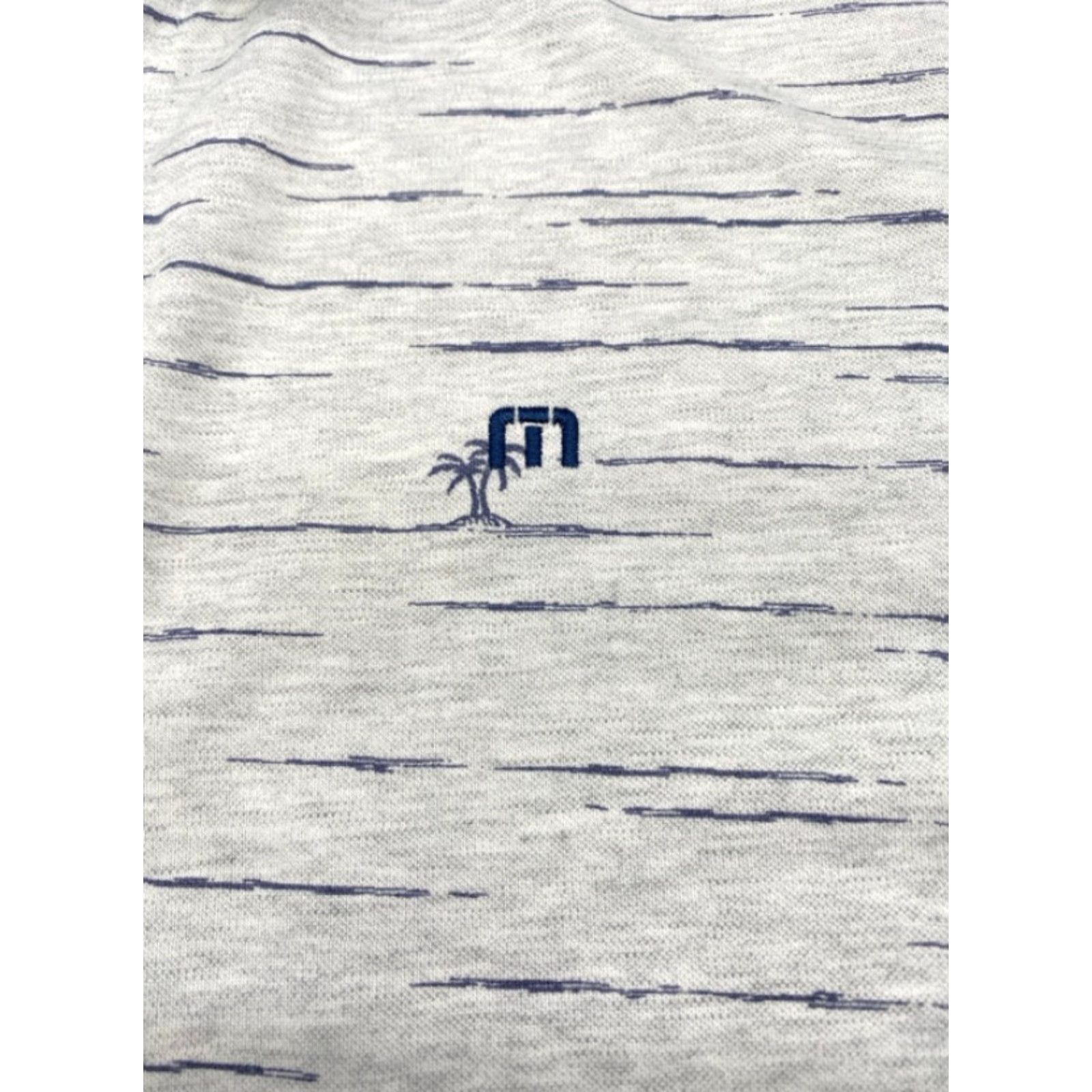 TravisMathew Travis Matthews Polo Shirt Men's M Short Sleeve Grey Palm Trees Golf 5841 Size US M / EU 48-50 / 2 - 4 Thumbnail