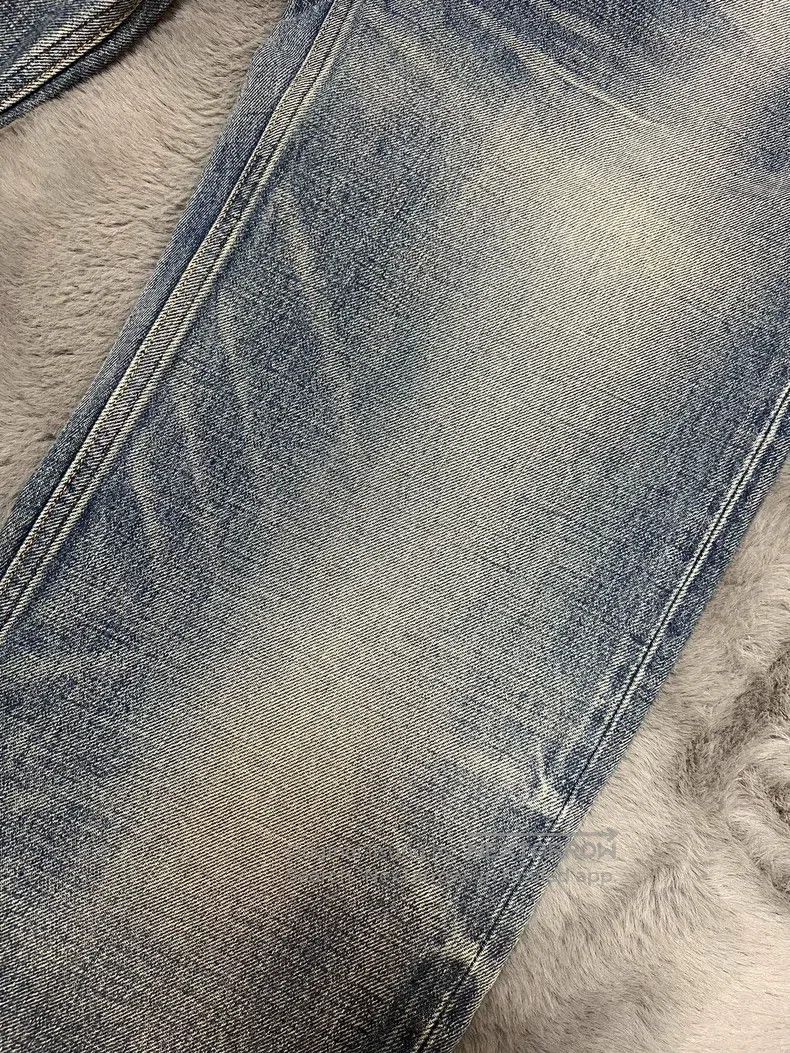 Celine Washed Blue Straight Leg Wide Leg Jeans