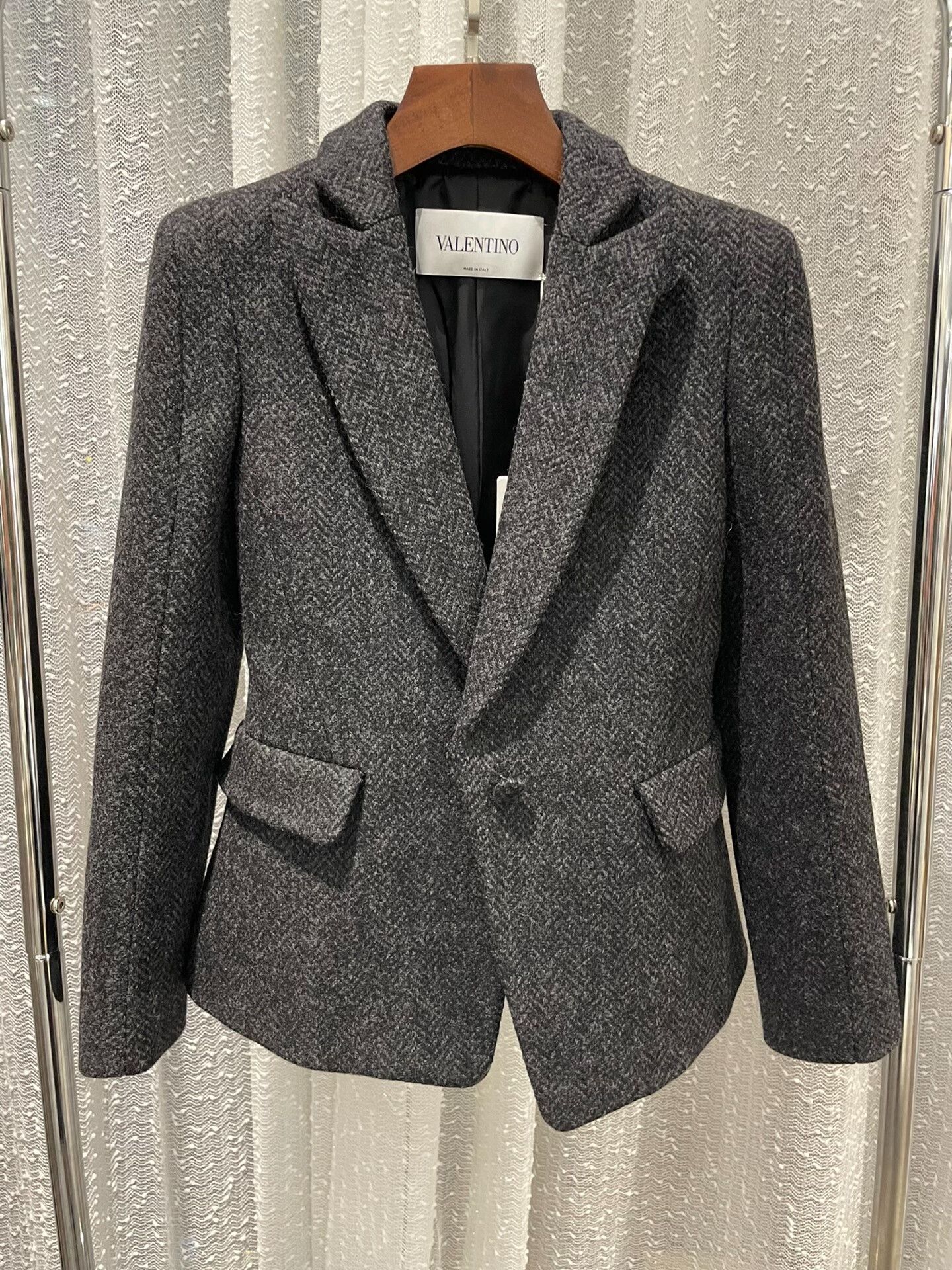 Valentino Vintage Valentino Wool Blend Winter Blazer Size US M / EU 48-50 / 2 - 1 Thumbnail