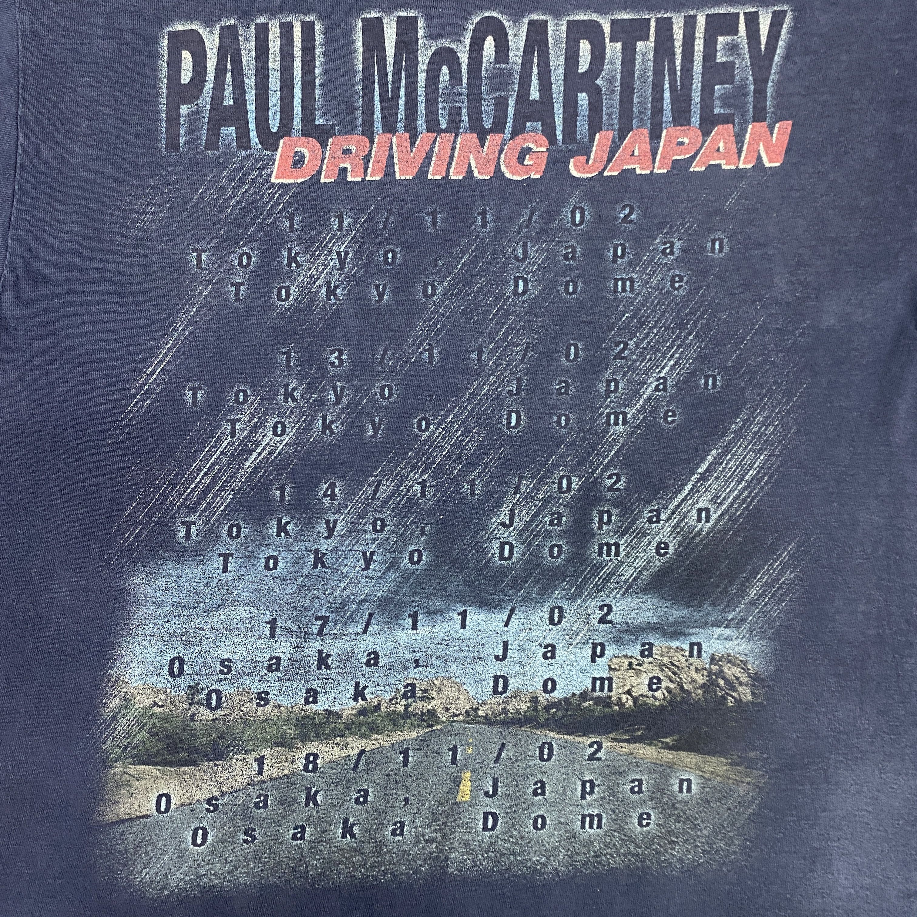 Band Tees Vintage Distressed Paul McCartney Driving Japan 2002 - H061 Size US L / EU 52-54 / 3 - 9 Thumbnail