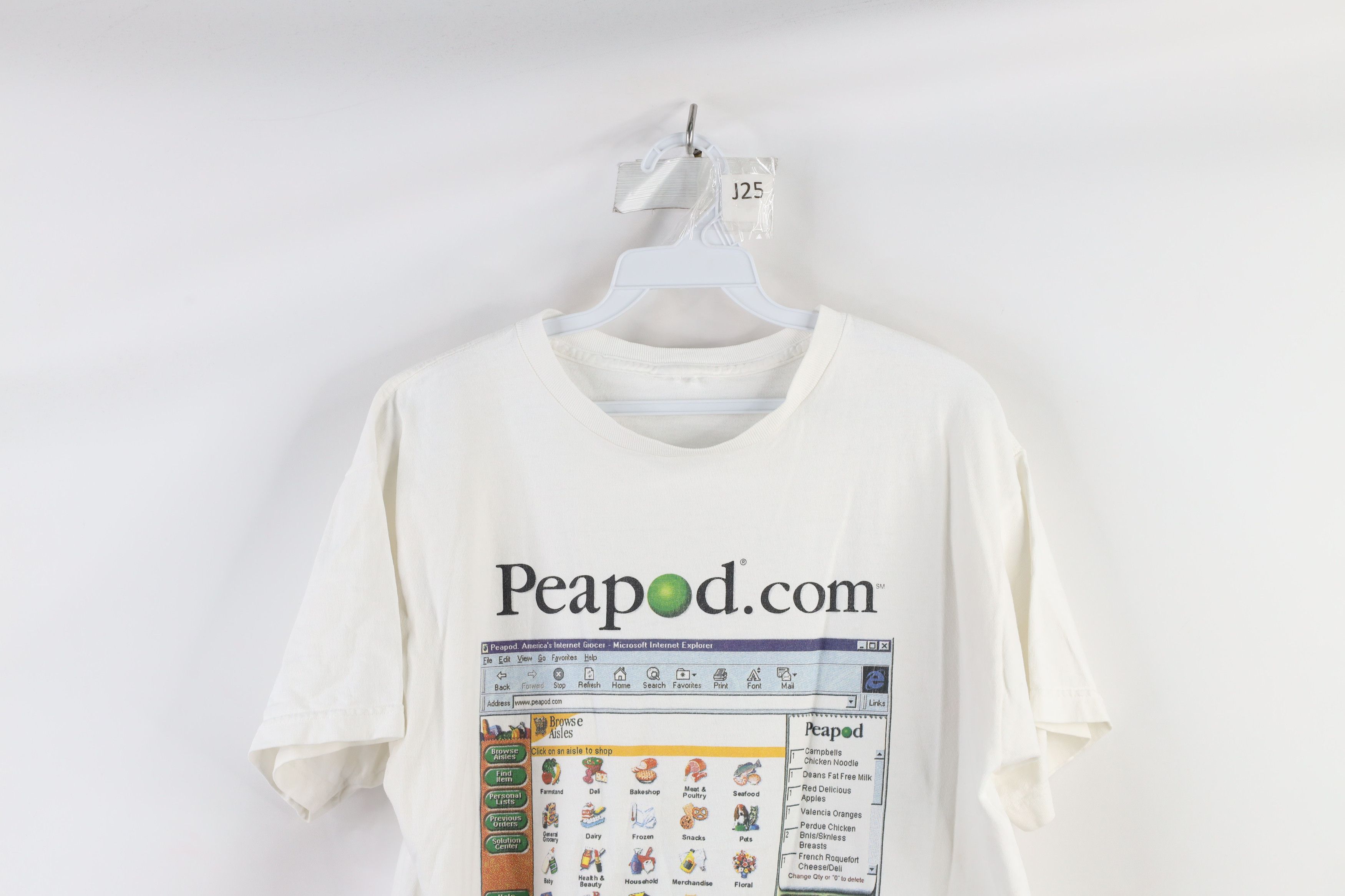 Vintage Vintage Streetwear Peapod Internet Grocer T-Shirt White Size US M / EU 48-50 / 2 - 2 Thumbnail