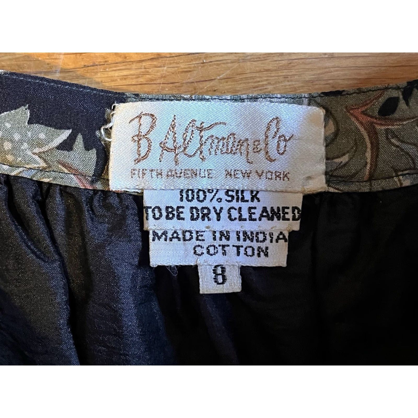 Vintage VINTAGE B Altman Silk A-Line Skirt Women’s 8 Paisley Floral Size 30" / US 8 / IT 44 - 6 Thumbnail