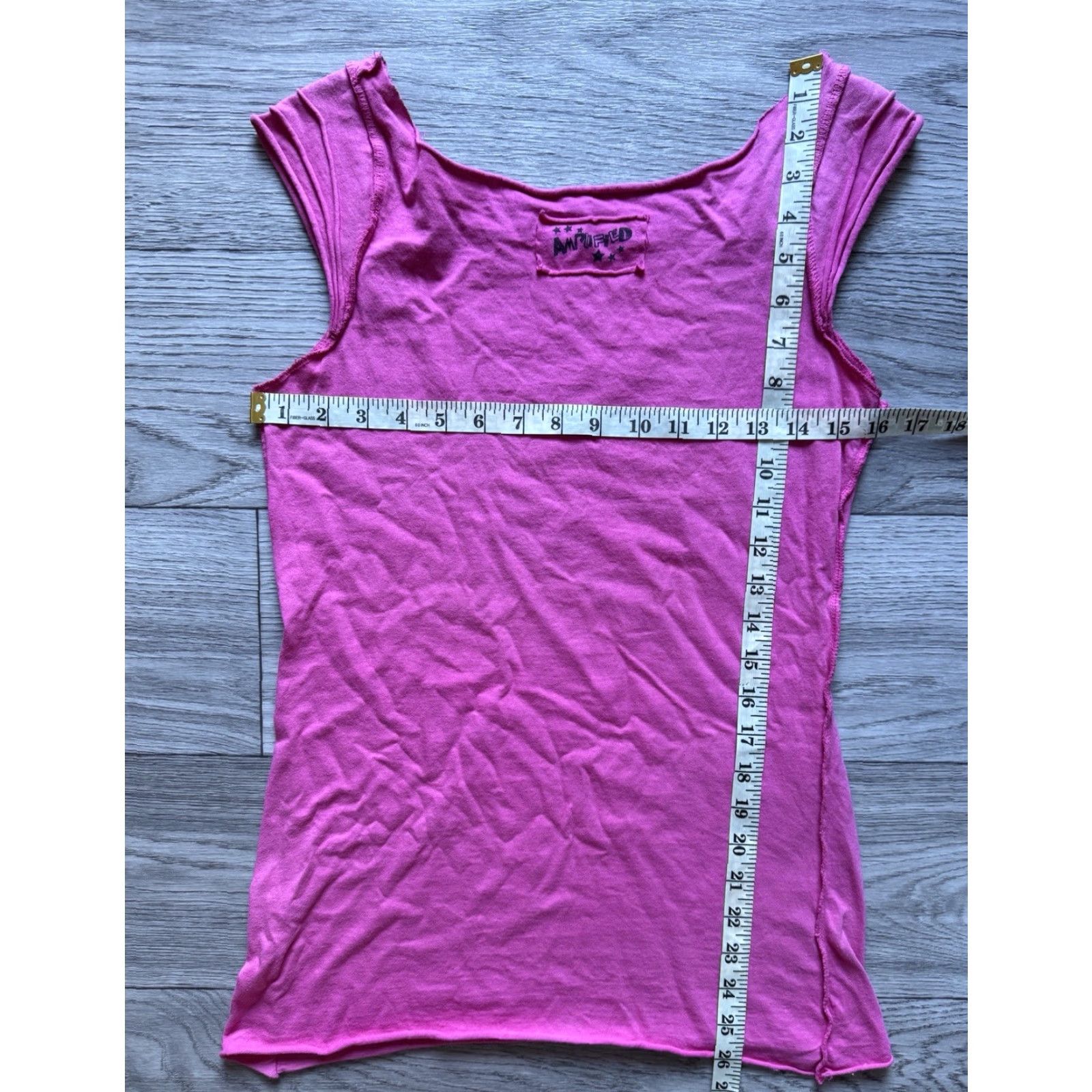 Pinko VINTAGE The Rolling Stones Tattoo You Women Tank Top Pink Rhinestones Amplified Tank S Small Pink Womens Size S / US 4 / IT 40 - 3 Thumbnail