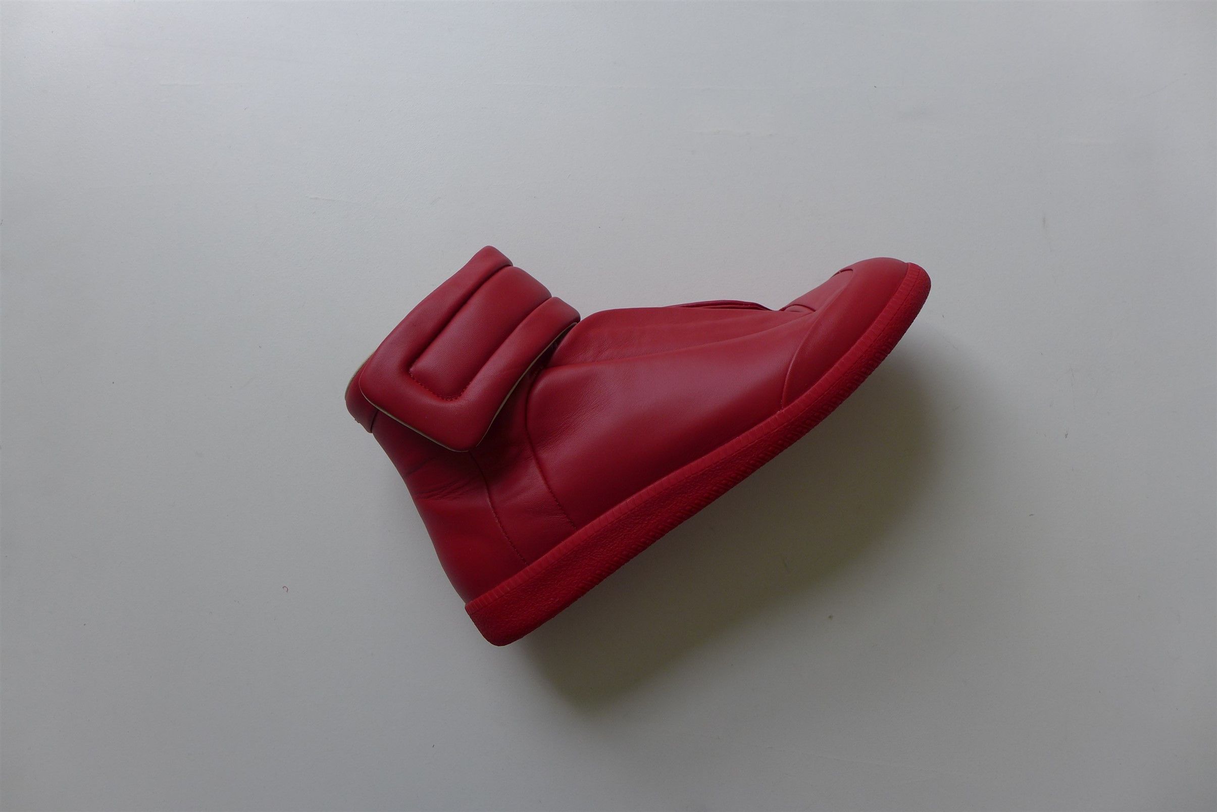 Maison Margiela Margiela Future High Sneakers - Red Leather Size US 8 / EU 41 - 4 Thumbnail