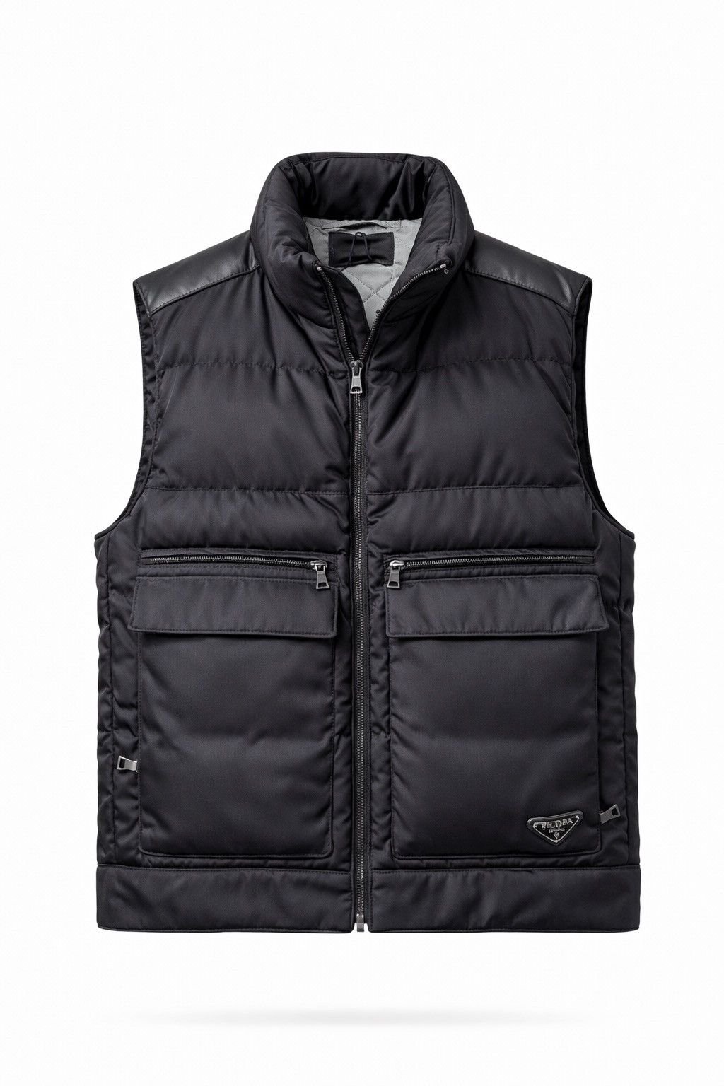 Prada Prada Badge Logo Cargo Gabardine Nylon/Lamb Puffer Down Vest Size US M / EU 48-50 / 2 - 1 Thumbnail