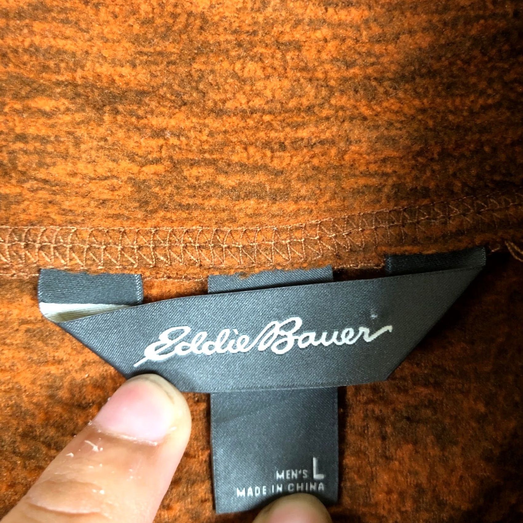 Eddie Bauer Eddie Bauer Outdoors Mens Sweatshirt Orange Fleece 1/4 Zip Long Sleeve Large Size US L / EU 52-54 / 3 - 6 Thumbnail