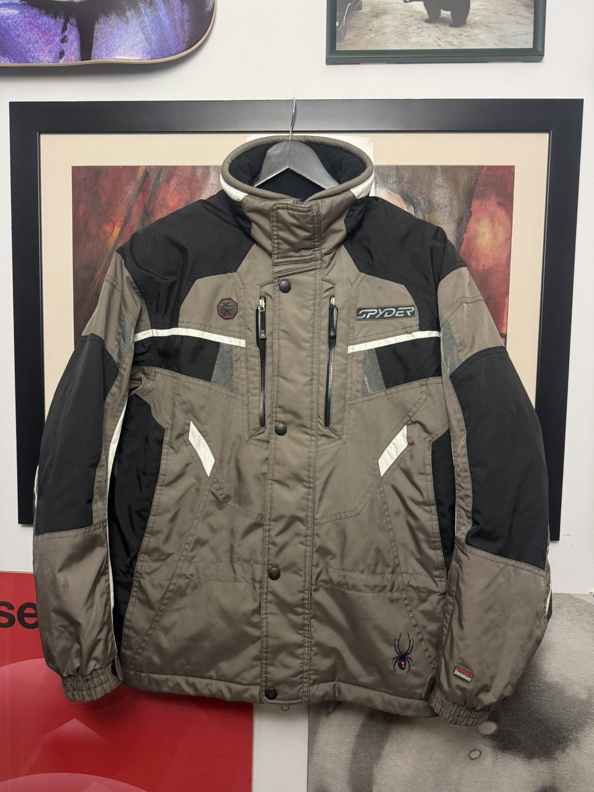 Spyder Spyder X-static Insulat Ski jacket Spiderweb Beige Rare Hype Size US L / EU 52-54 / 3 - 1 Thumbnail