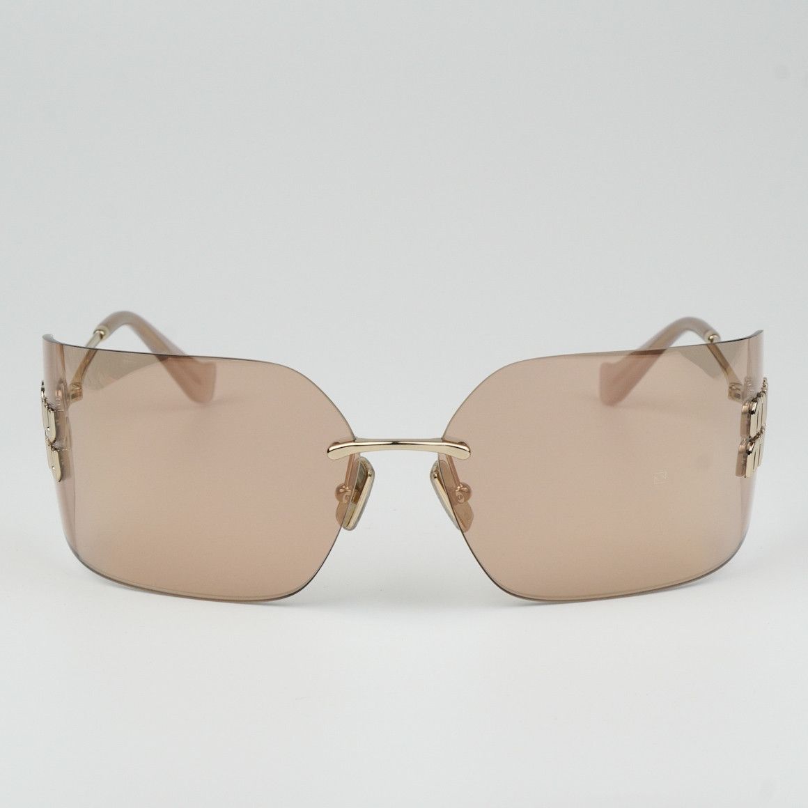 Miu Miu NEW Miu Miu MU54YS ZVN20F RUNWAY Rimless Women Sunglasses Size ONE SIZE - 3 Thumbnail