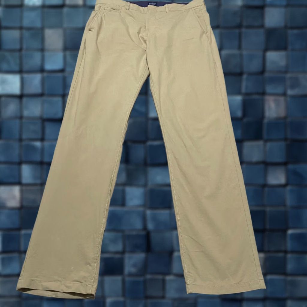 J.Crew J.CREW Pants Beige Chino Straight Stretch Mens 33x32 Casual Business Jeans Regular Front Pocket Size US 33 - 1 Thumbnail