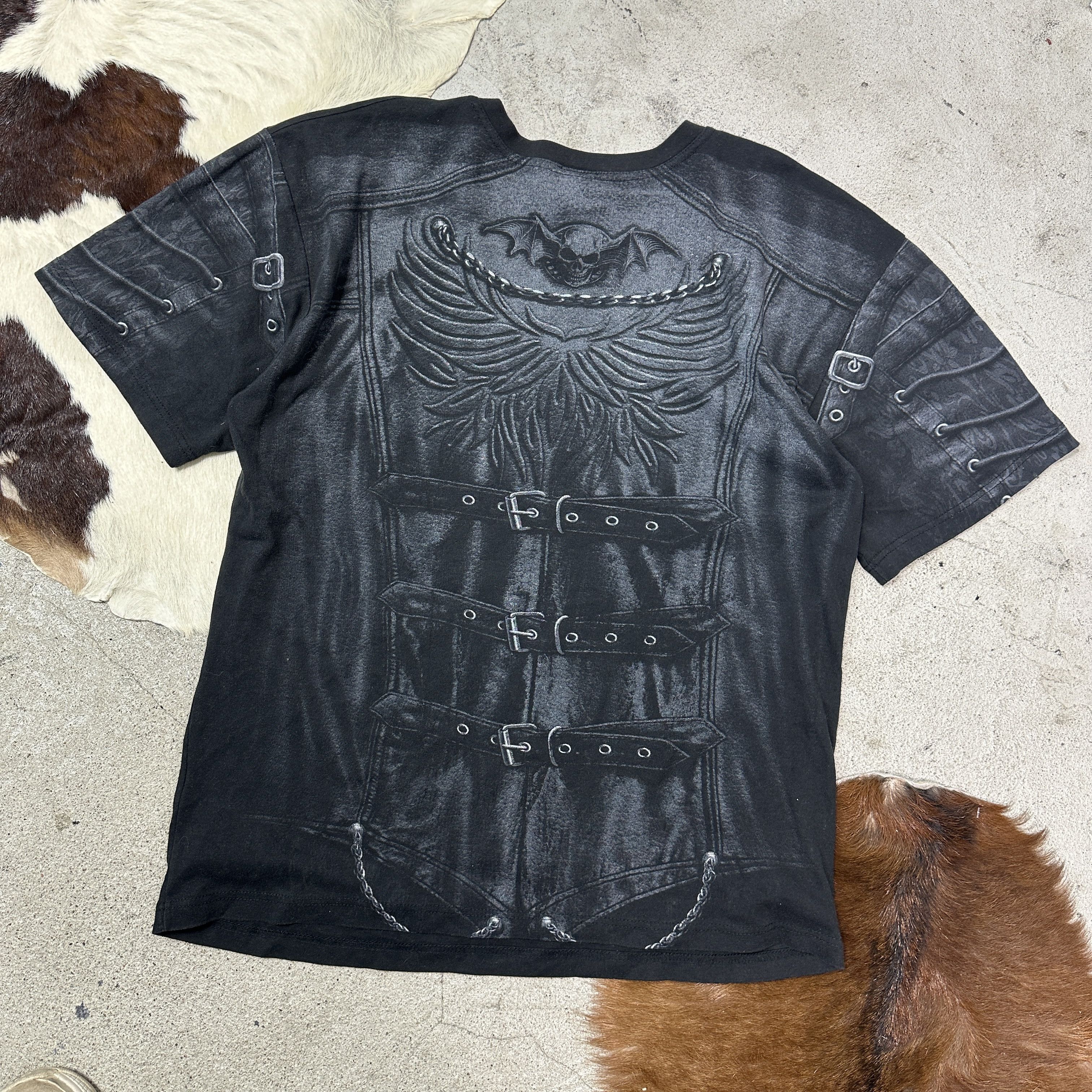 Vintage Vintage Avant Garde Grunge Spiral Printed T-shirt Y2K Size US XXL / EU 58 / 5 - 6 Thumbnail