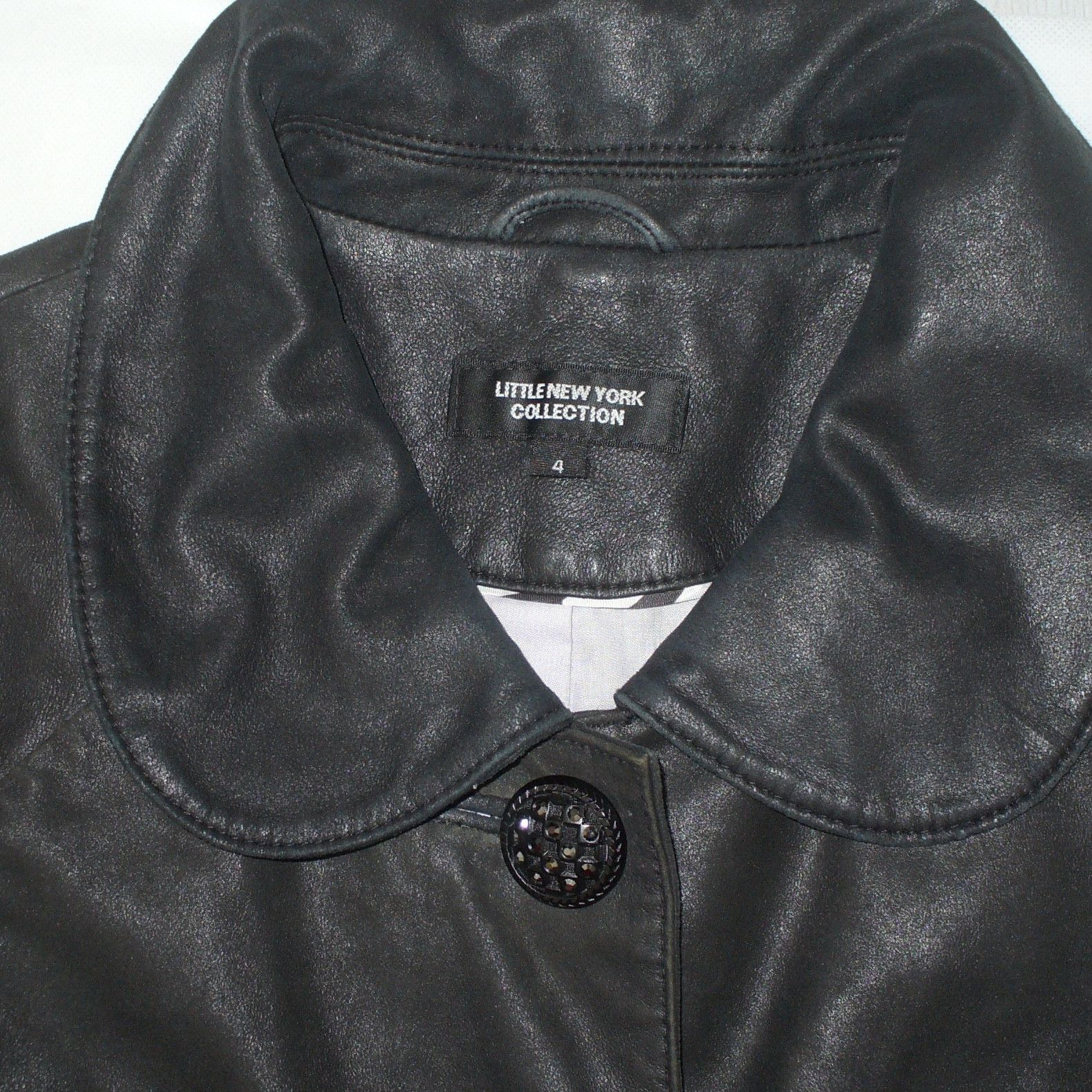 Other Japanese peter-pan collar black leather trench coat Size XS / US 0-2 / IT 36-38 - 3 Thumbnail