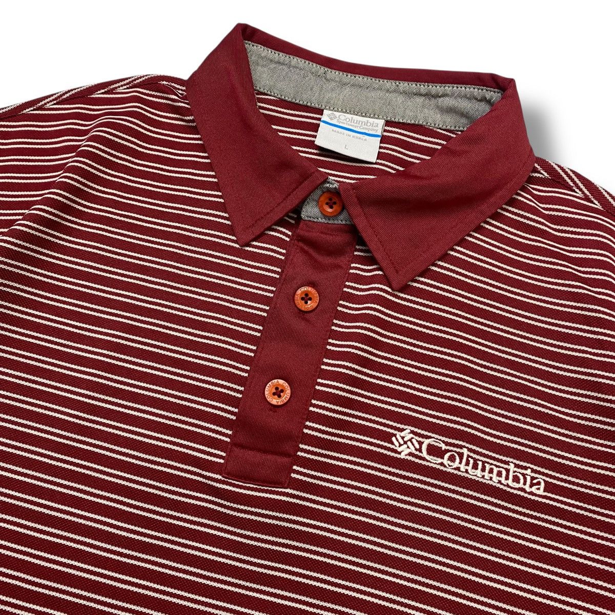 Columbia × Vintage Vintage Columbia Omni-wick Striped Polo shirt Size US L / EU 52-54 / 3 - 2 Thumbnail