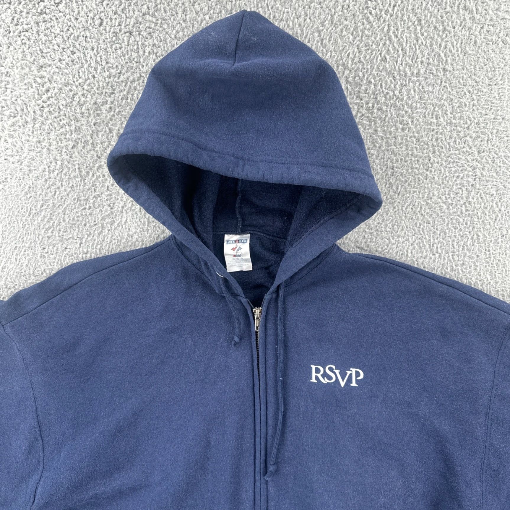 Jerzees VINTAGE Jerzees Hoodie Full Zip Navy Blue XL Men 90s Y2K Regular Size XL Men Jets Size US XL / EU 56 / 4 - 5 Thumbnail