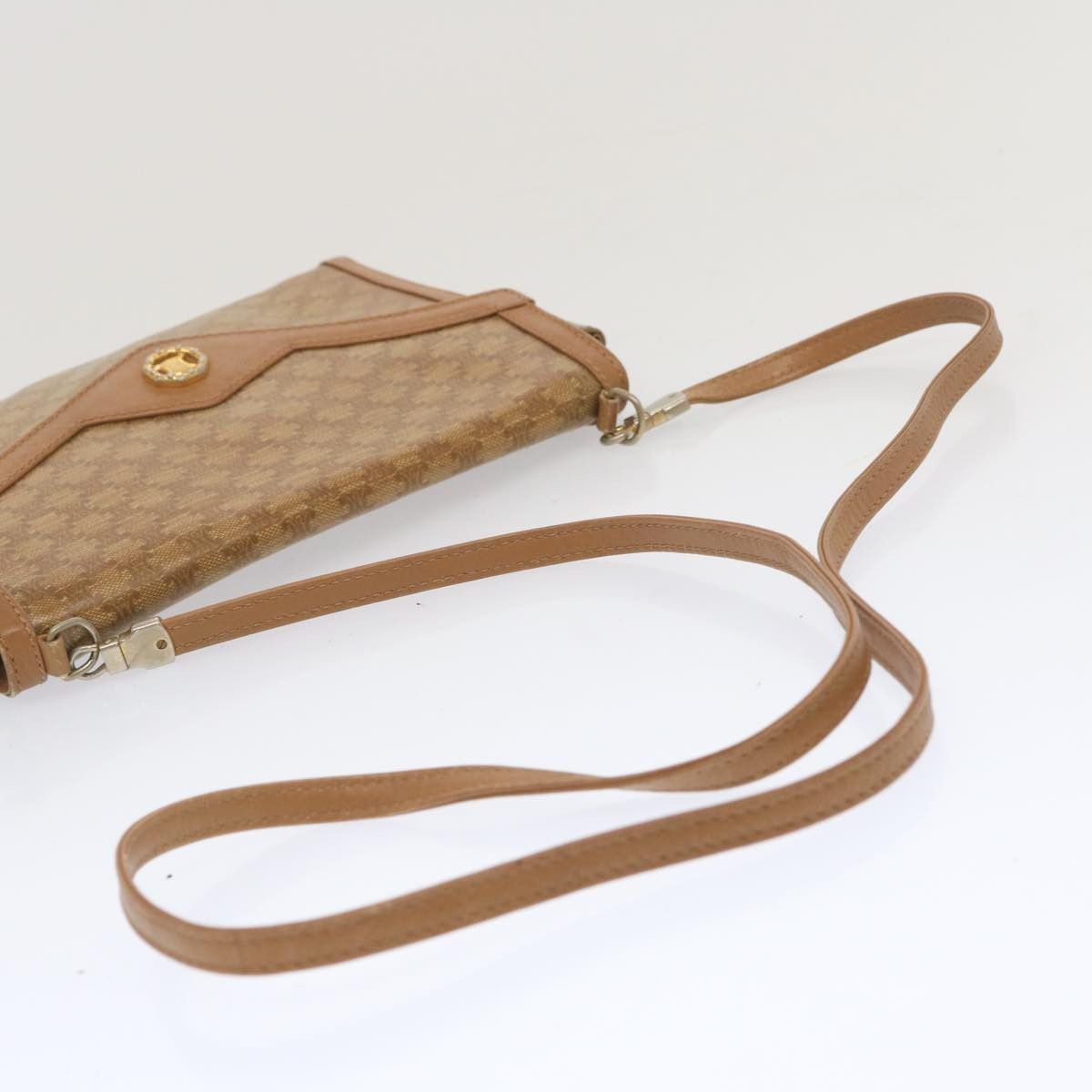 Celine CELINE Macadam Canvas Shoulder Bag Beige Size ONE SIZE - 6 Thumbnail