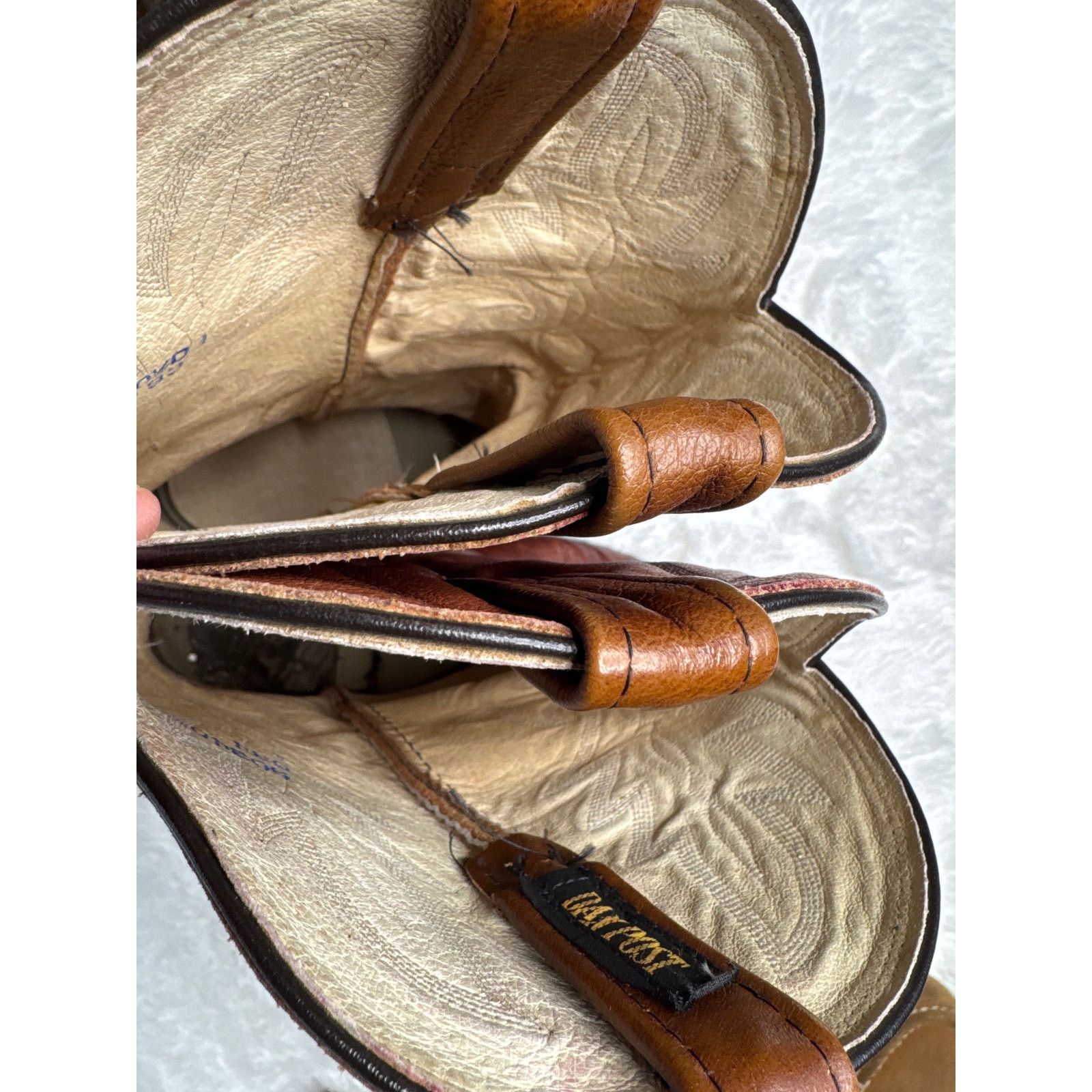 Dan Post 1990s Dan Post Brown Leather Western Cowboy Boots 10.5D Size US 10.5 / EU 43-44 - 12 Thumbnail