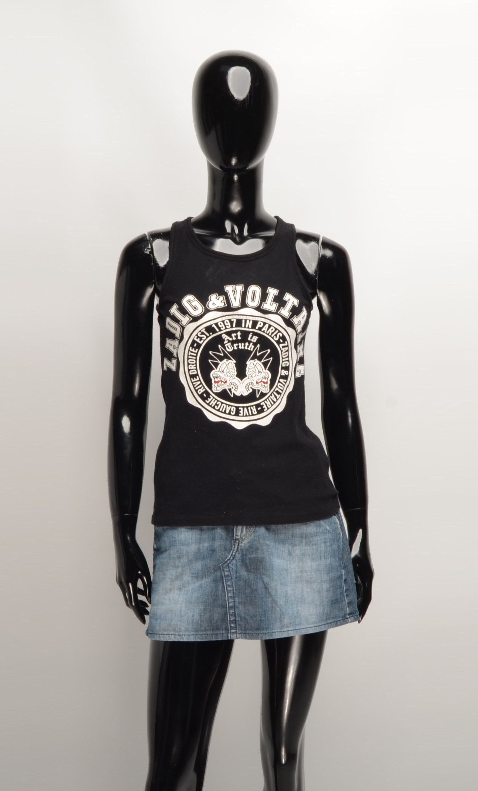 Zadig & Voltaire Zadig & Voltaire Printed Mesh Grunge Tank Top Size XS / US 0-2 / IT 36-38 - 1 Thumbnail