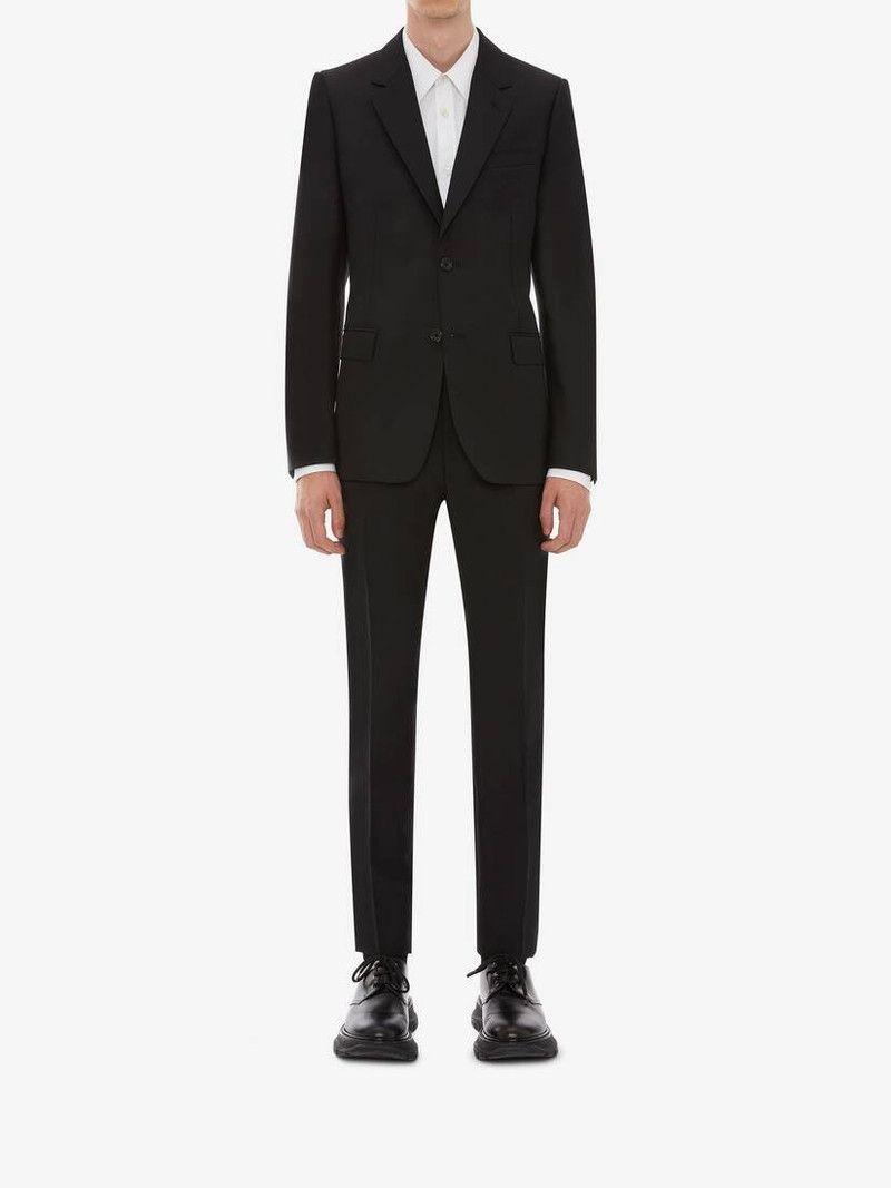 Alexander McQueen o1srvl11e0226 Wool Mohair Jacket In Black Size US L / EU 52-54 / 3 - 2 Thumbnail