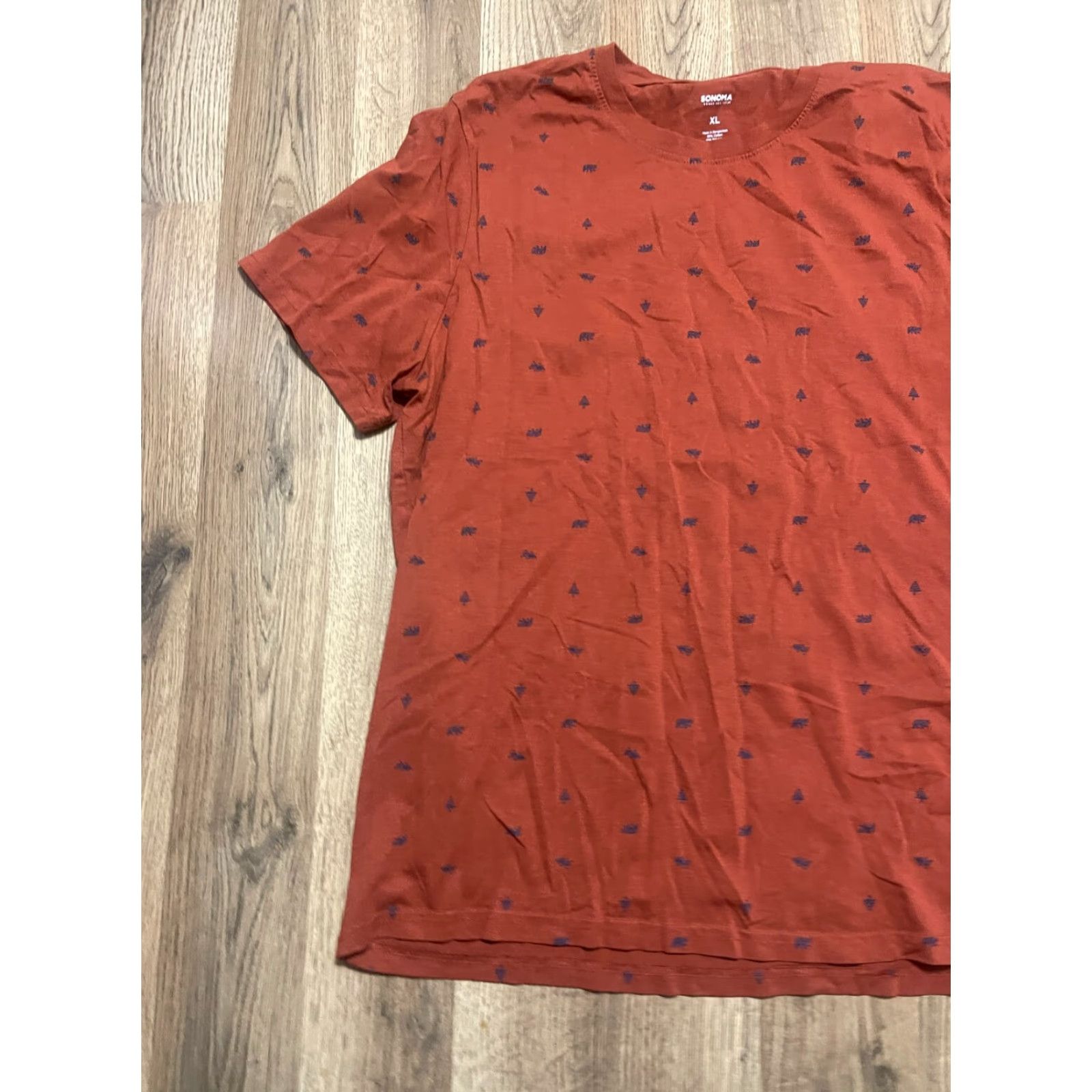 Vintage Sonoma Shirt Men's XL Orange Black Bears and Trees Size XL / US 12-14 / IT 48-50 - 3 Thumbnail