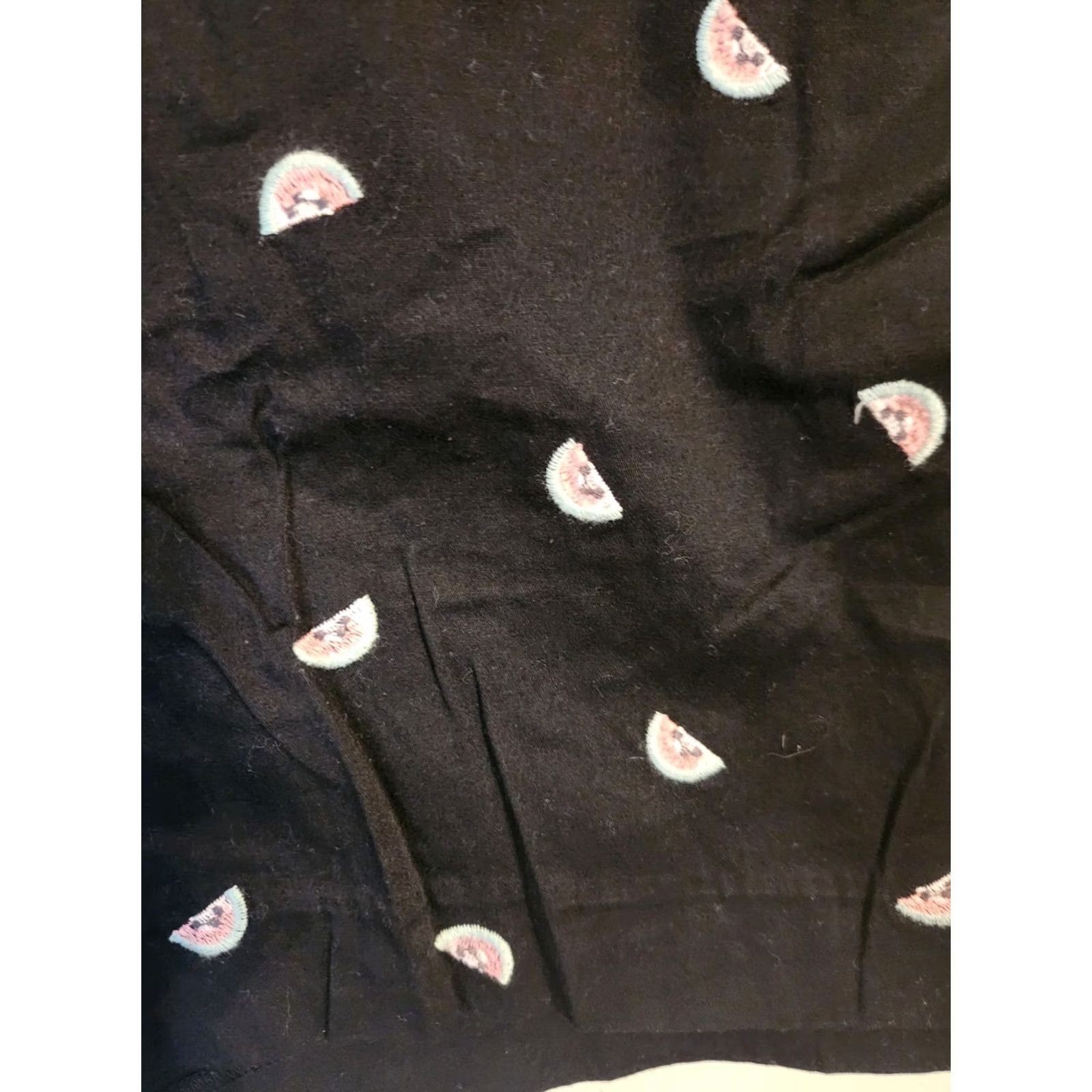 Vintage St Johns Bay Shorts Size 16 Black Embroidered Watermelon Women's Size 38" / US 16 / IT 52 - 3 Thumbnail