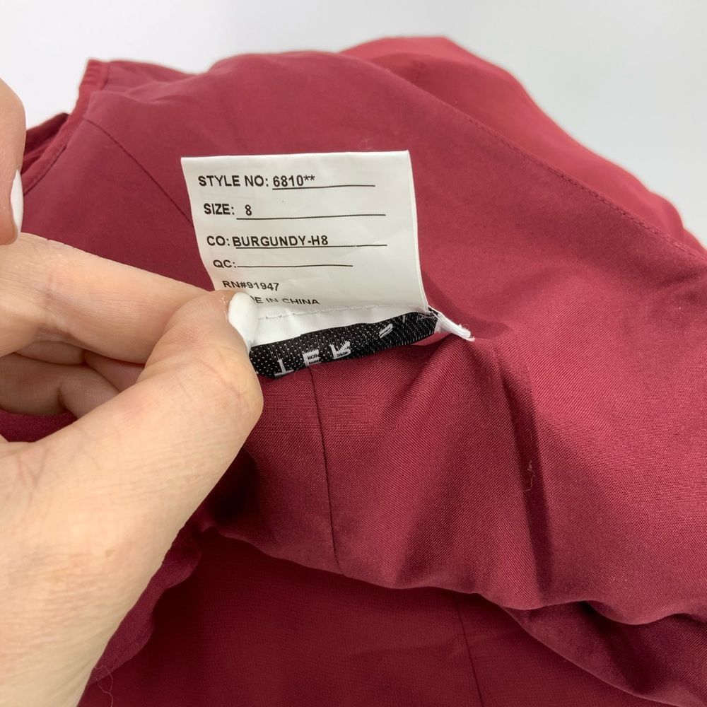 After Six After Six V Neck Burgundy Ruffle Evening Gown Size 6 NWT Size M / US 6-8 / IT 42-44 - 5 Thumbnail