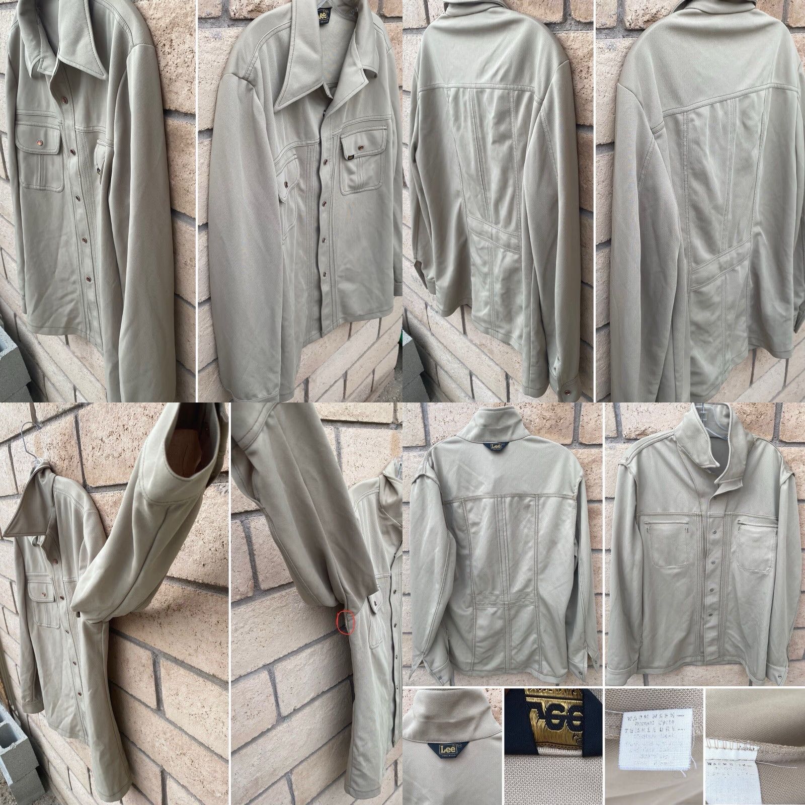 Lee Vintage Lee Western Shirt Jacket Chore Blazer Size L Beige Regular Mens Pocketed Collared Lightweight Snap Closure WWII? Size US L / EU 52-54 / 3 - 8 Thumbnail